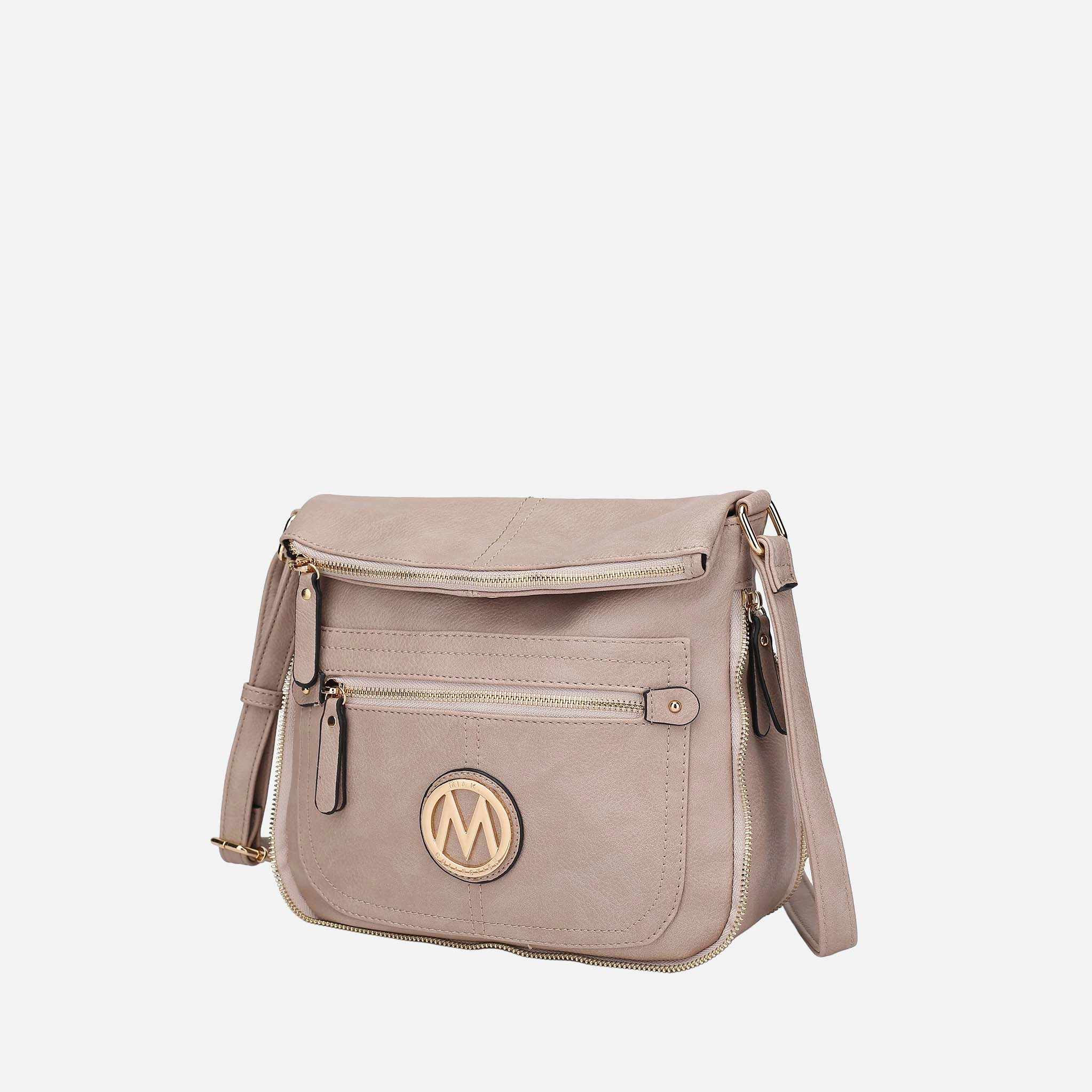 MKF Collection by Mia K Luciana Crossbody Bag - Vegan Leather, Gold-Tone Hardware