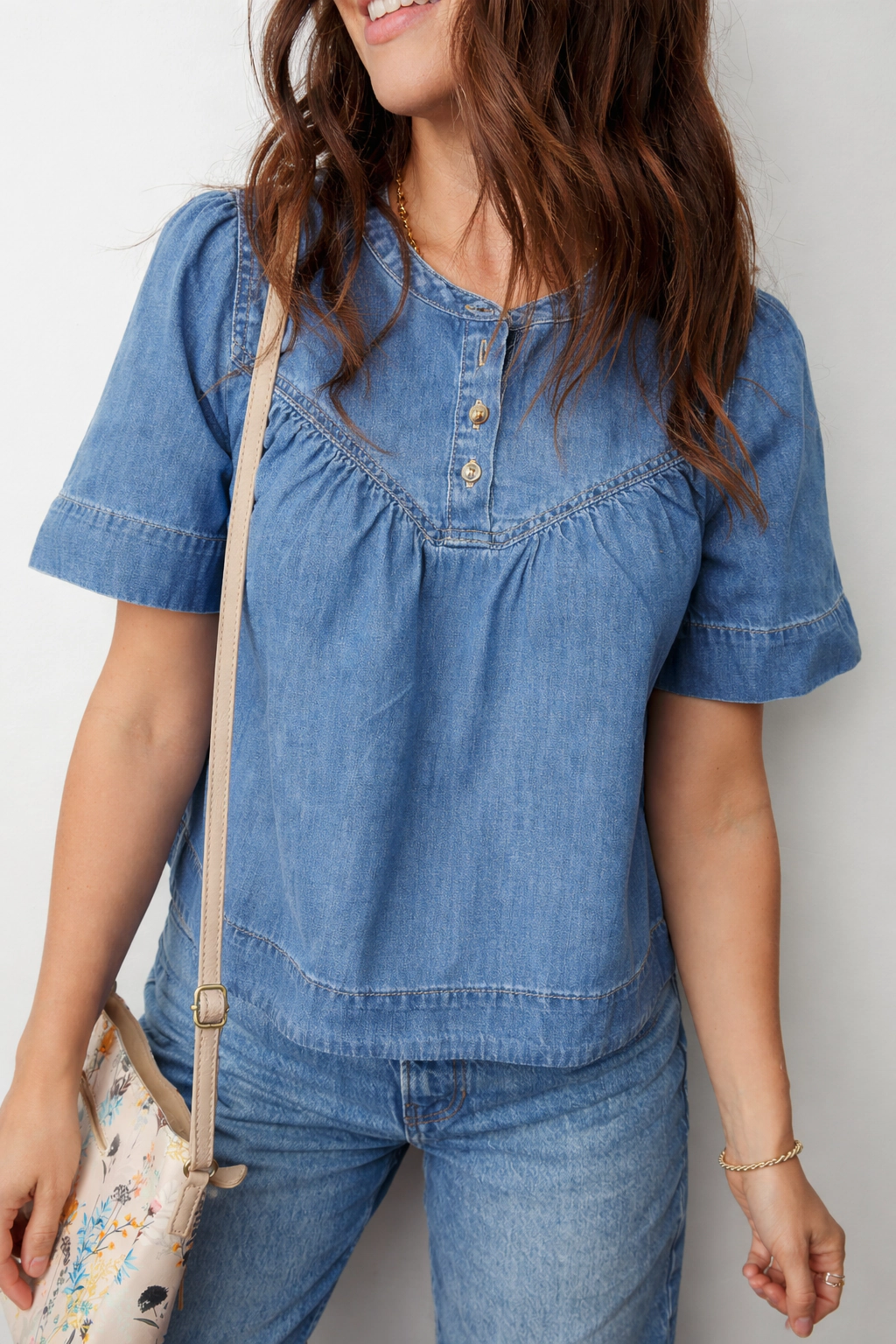 Threaded Pear Women's Sloane Half Short Sleeve Top