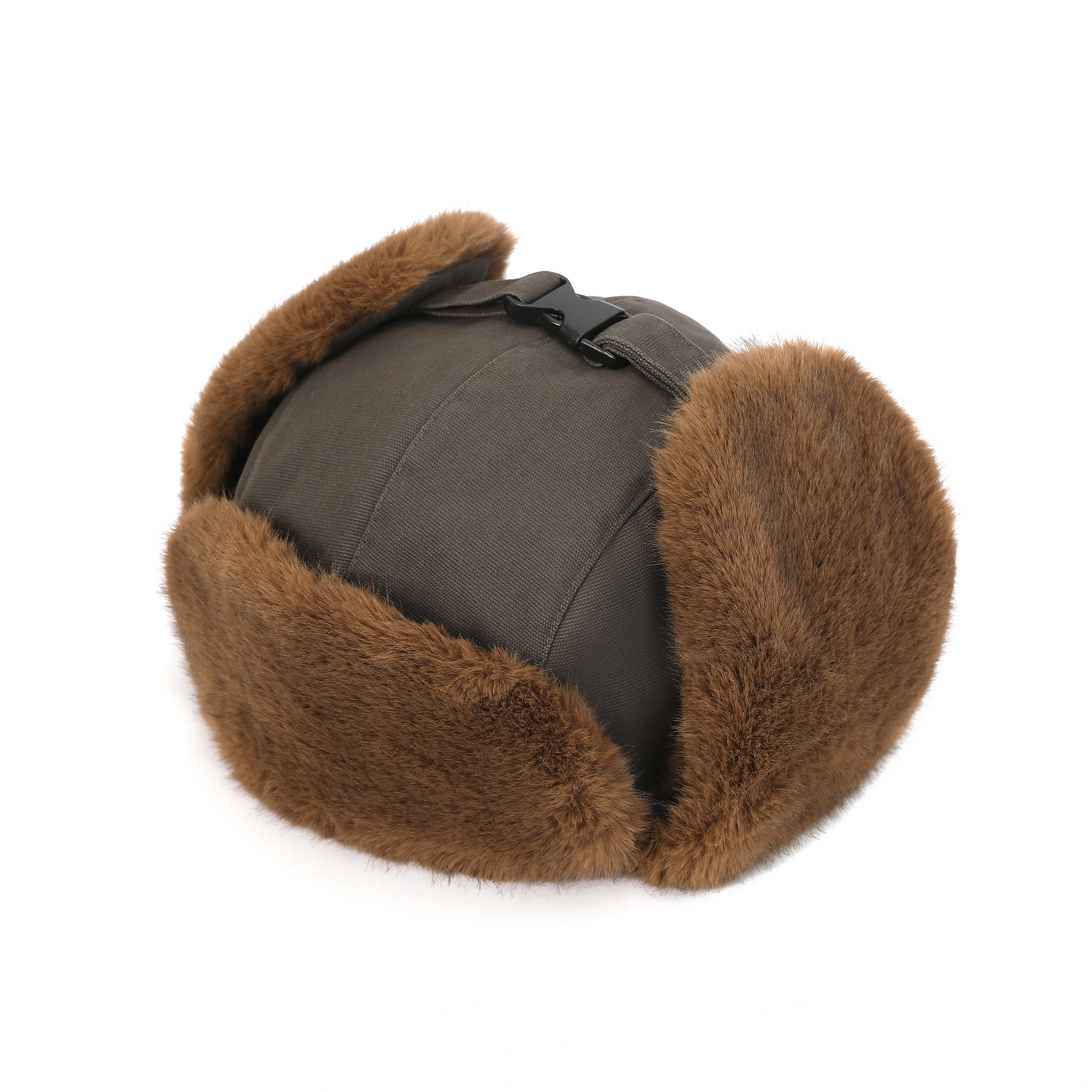 Kanut Sports Burnell Trapper Hat - Waxed Cotton Canvas, Faux Fur Lining