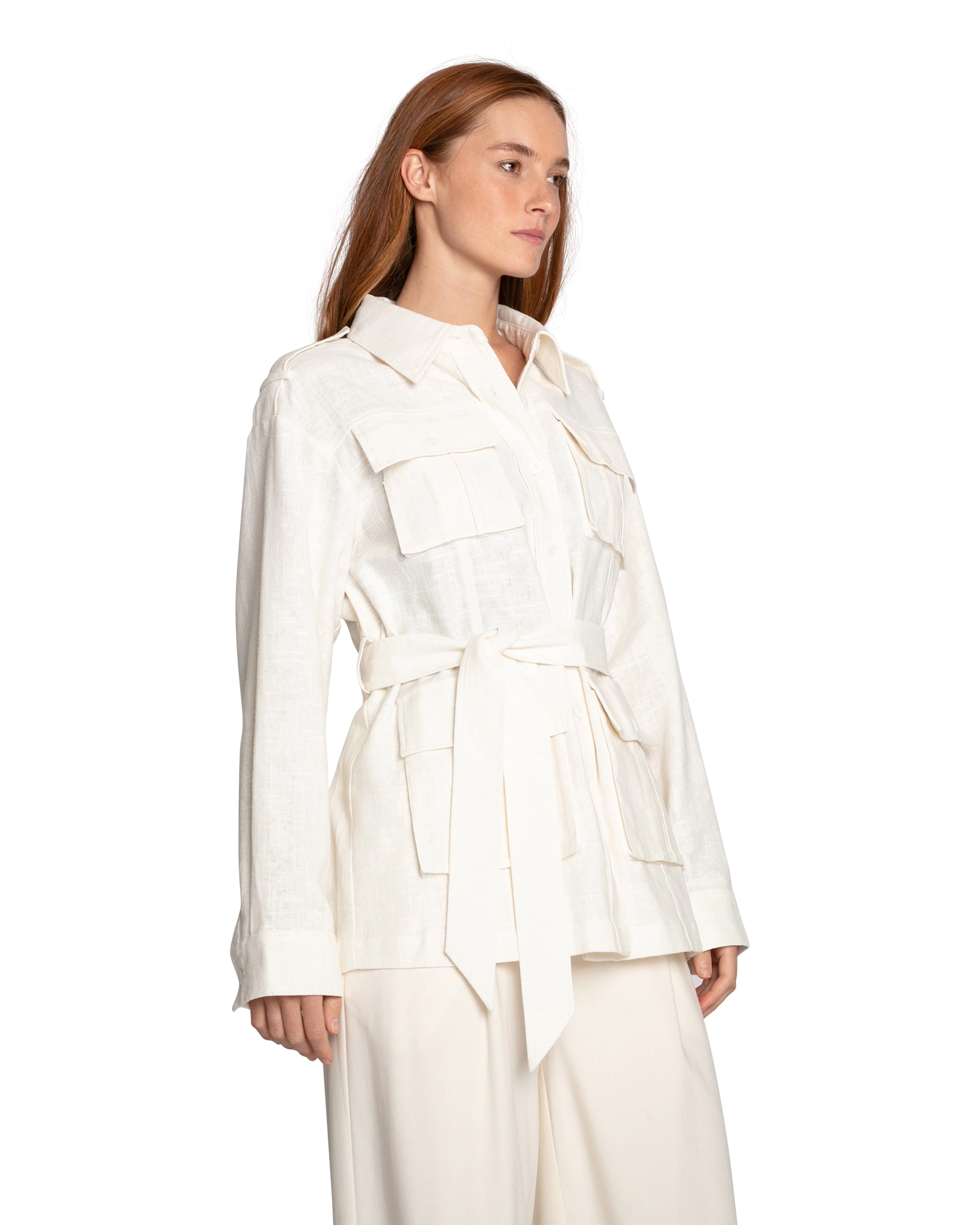 Belle & Bloom Womens Still Storm Belted Safari Jacket