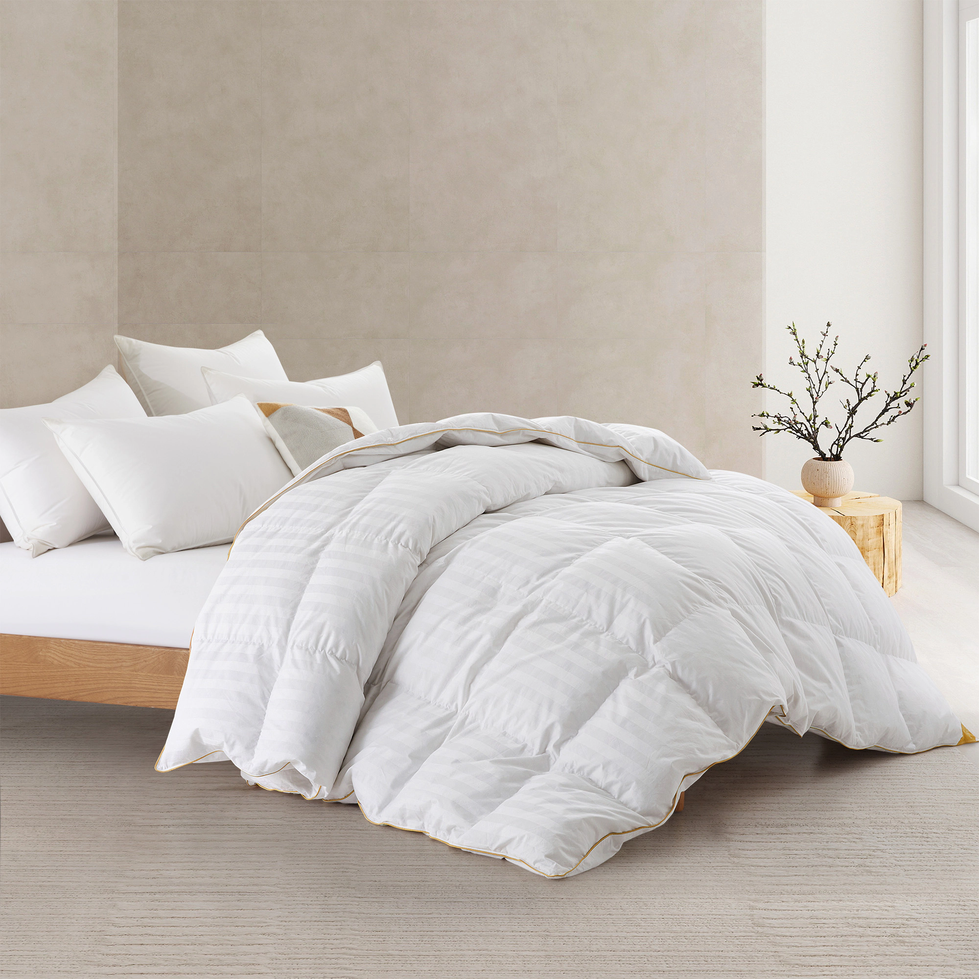 Peace Nest Hotel Quality All Season Goose Feather and Down Comforter Duvet Insert