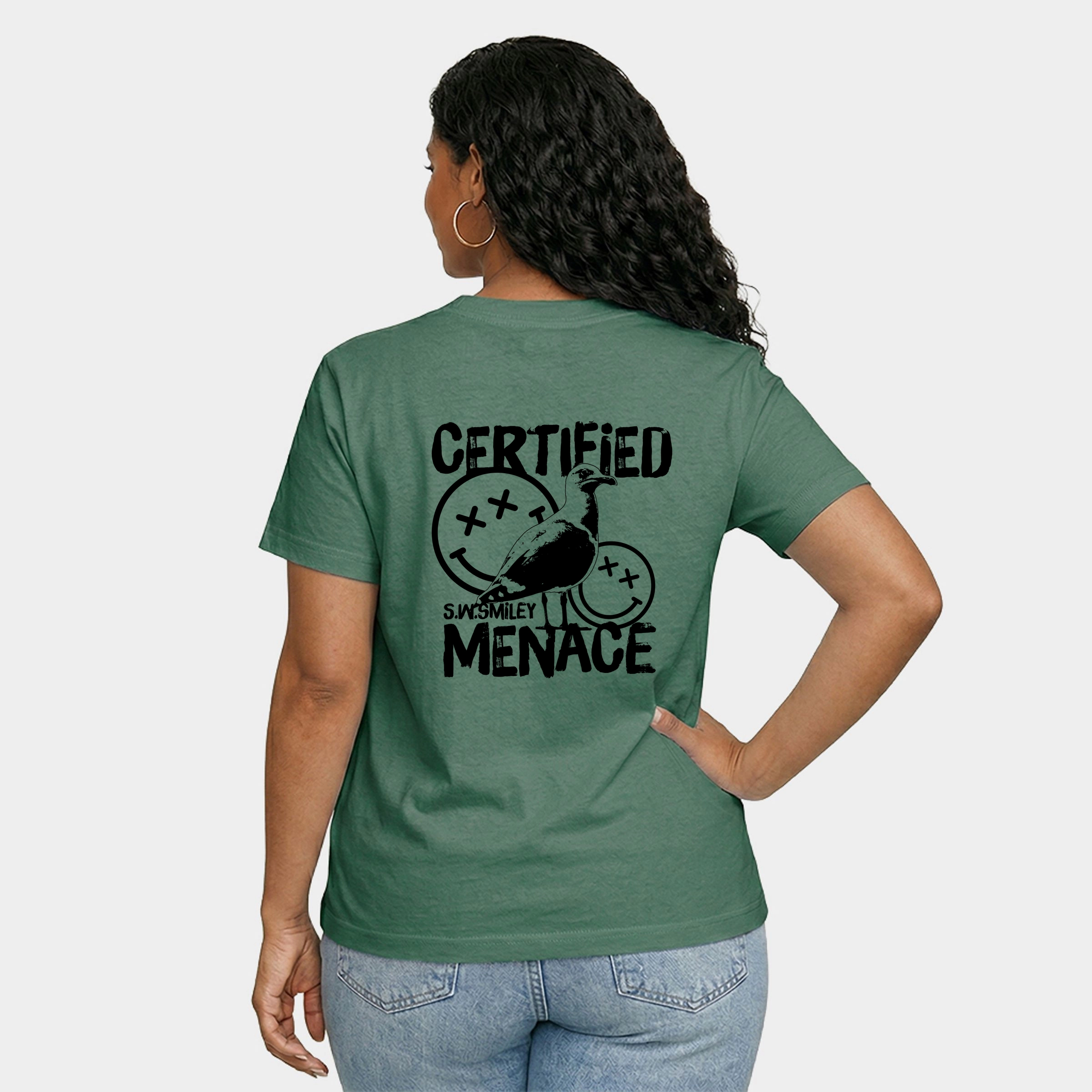 Simply Sage Market - Women's Relaxed Boxy Tee S.W.Smiley Certified Menace