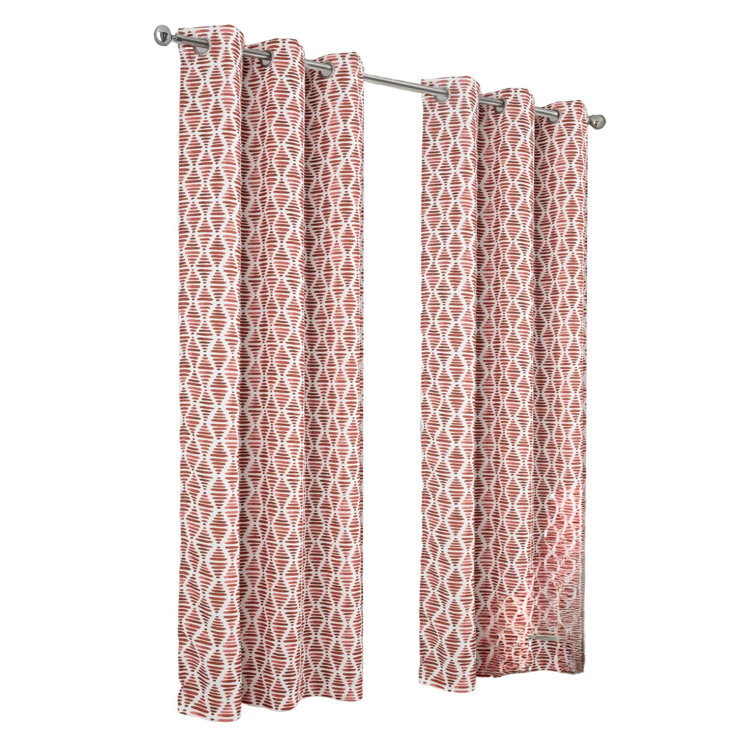 RT Designer Collection Justice Printed Blackout Luxurious Decorative Grommet Curtain Panel 54" x 84" Spice