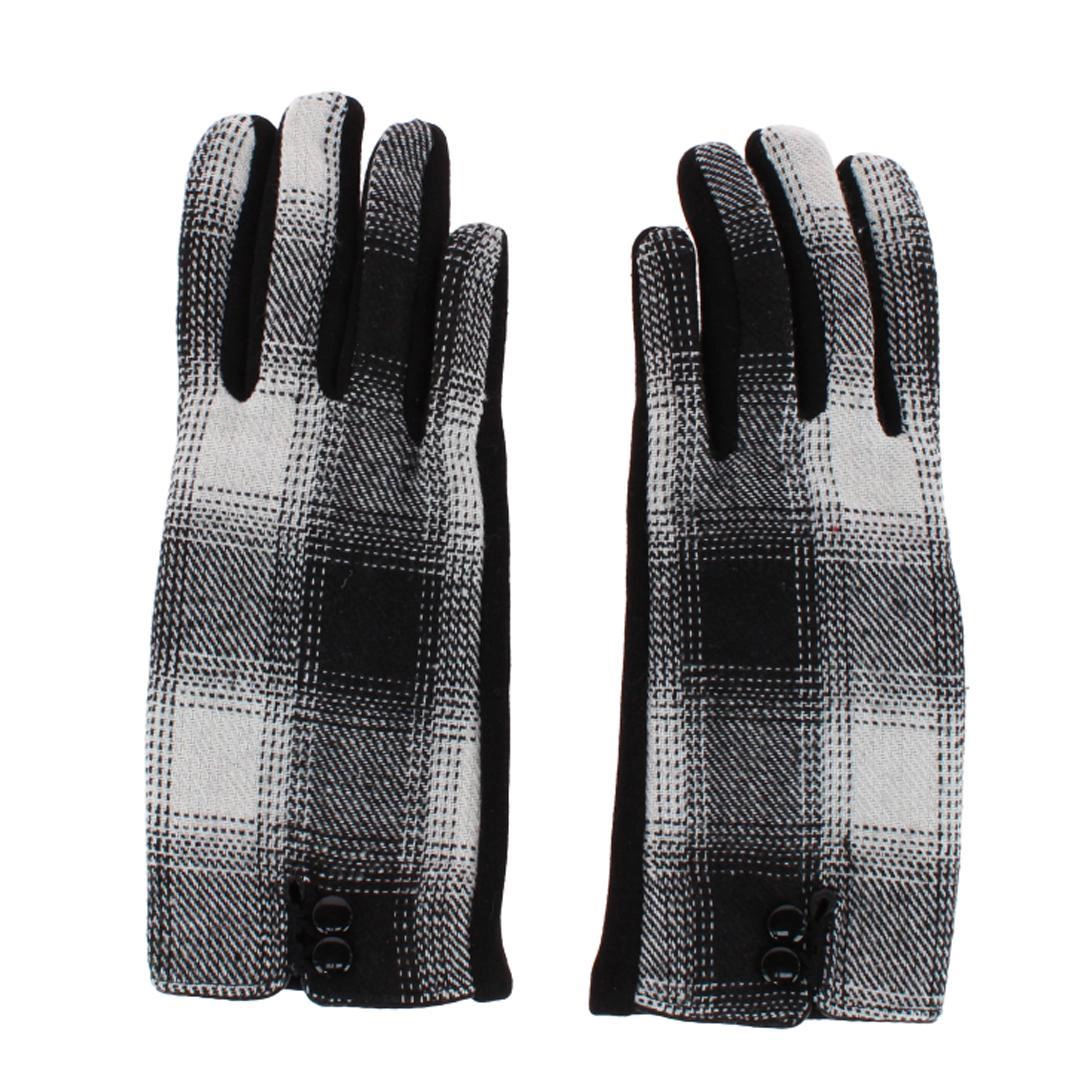 CTM Women's Buffalo Plaid Touchscreen Winter Gloves