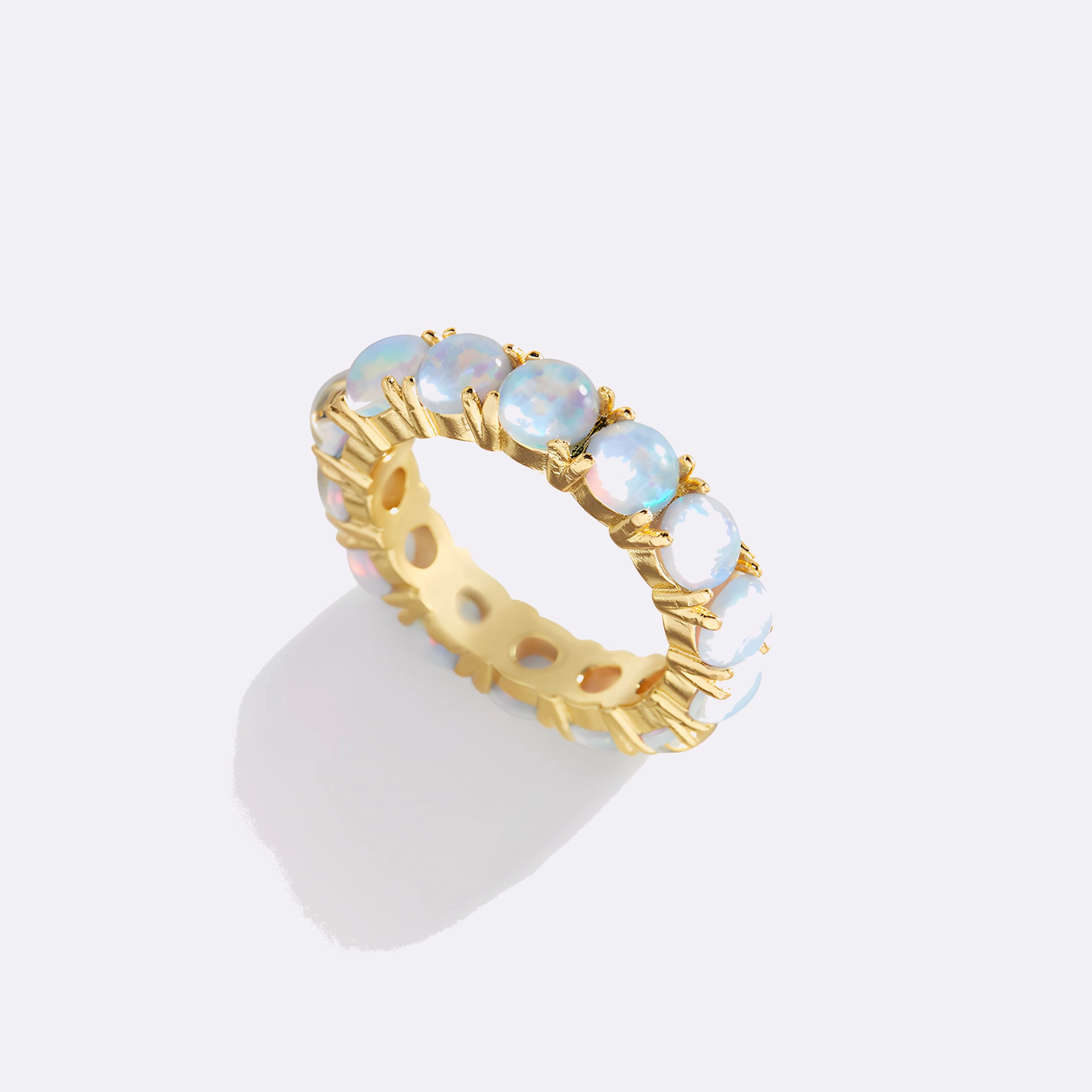 Mint & Lily Women's Blue Opal Eternity Ring