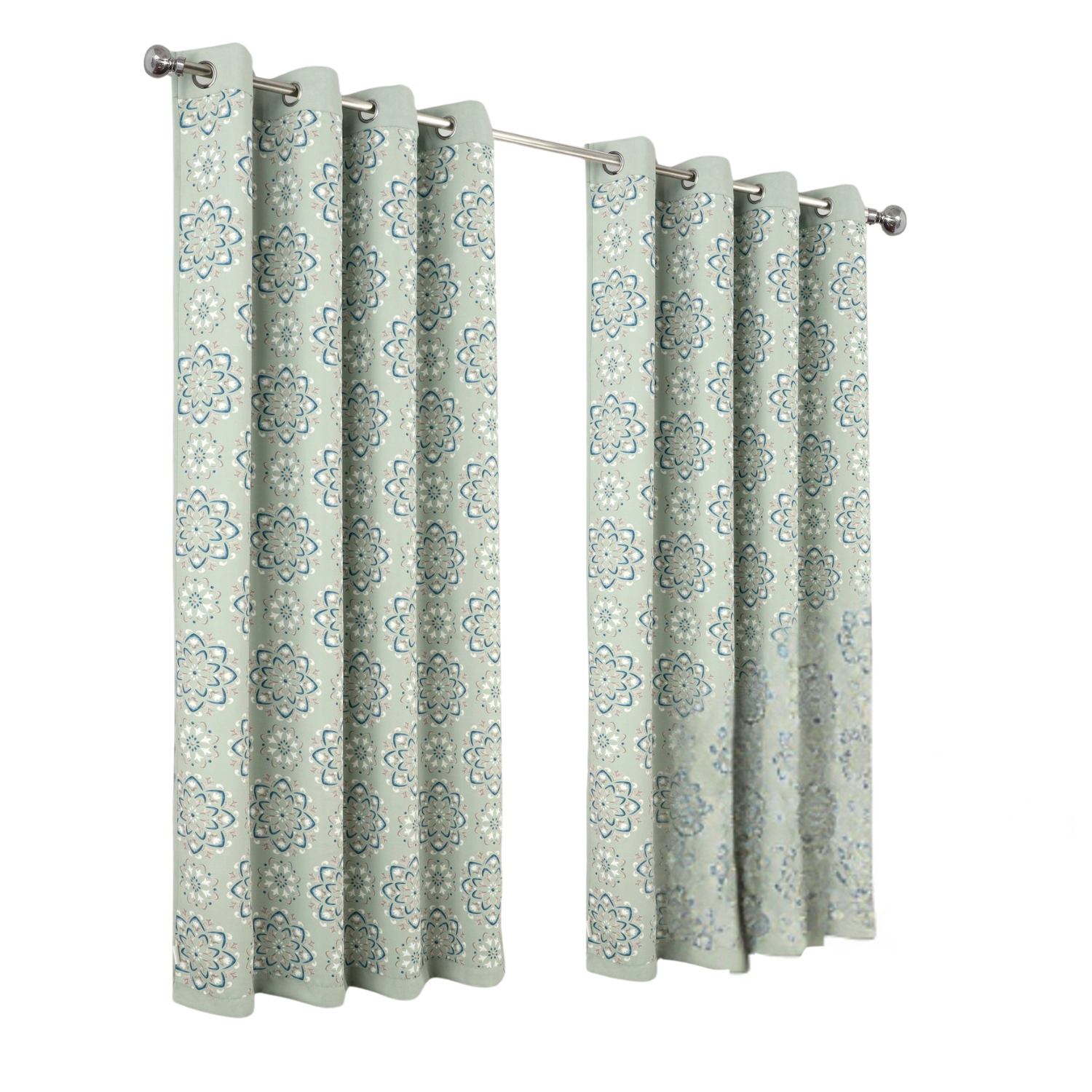 RT Designers Collection 100% Polyester 190 GSM Tilley Revisible Blackout Grommet Curtain Panel 54" x 84" Sage