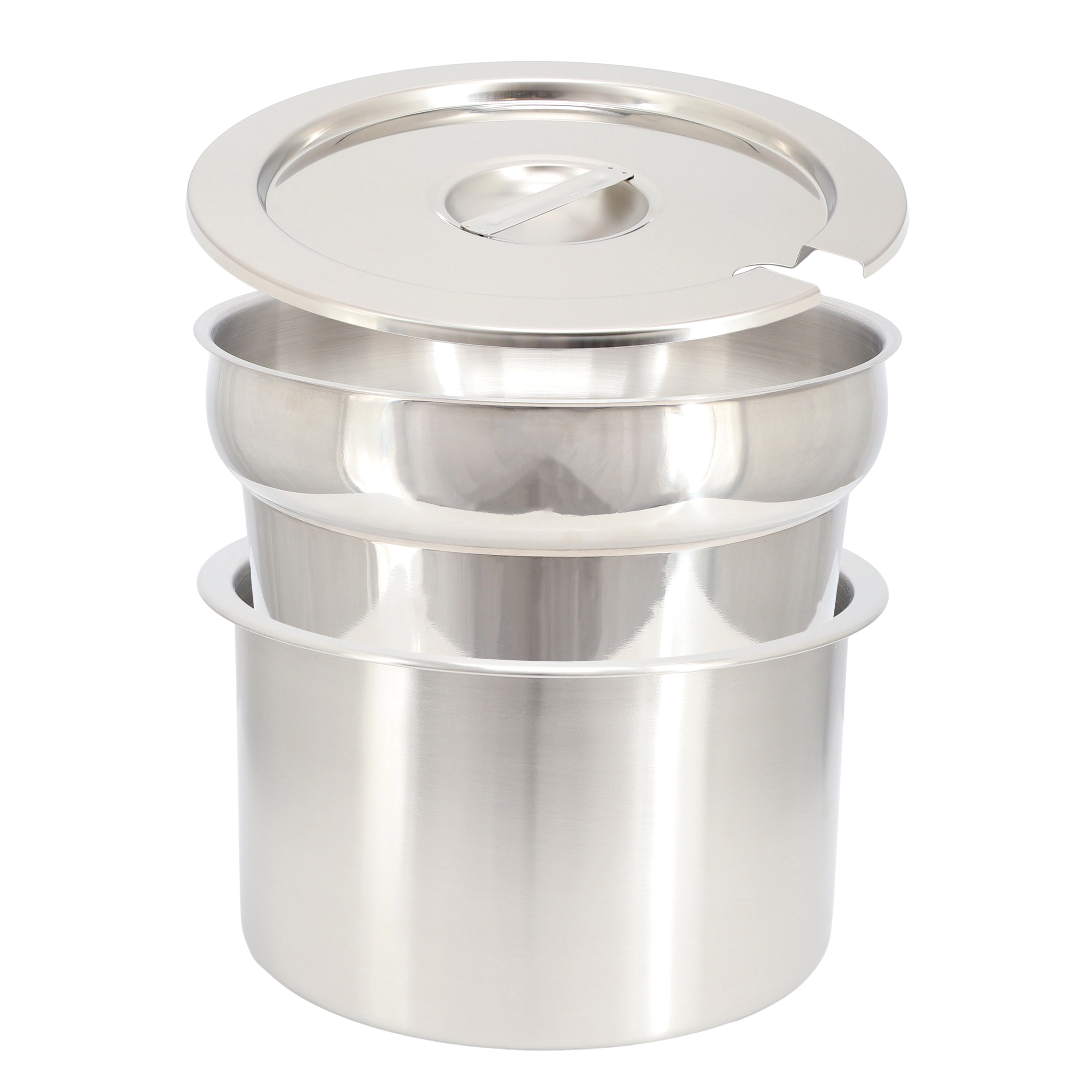 MegaChef 11.6 Quart Round Stainless Steel Professional Soup Chafing Dish in Silver