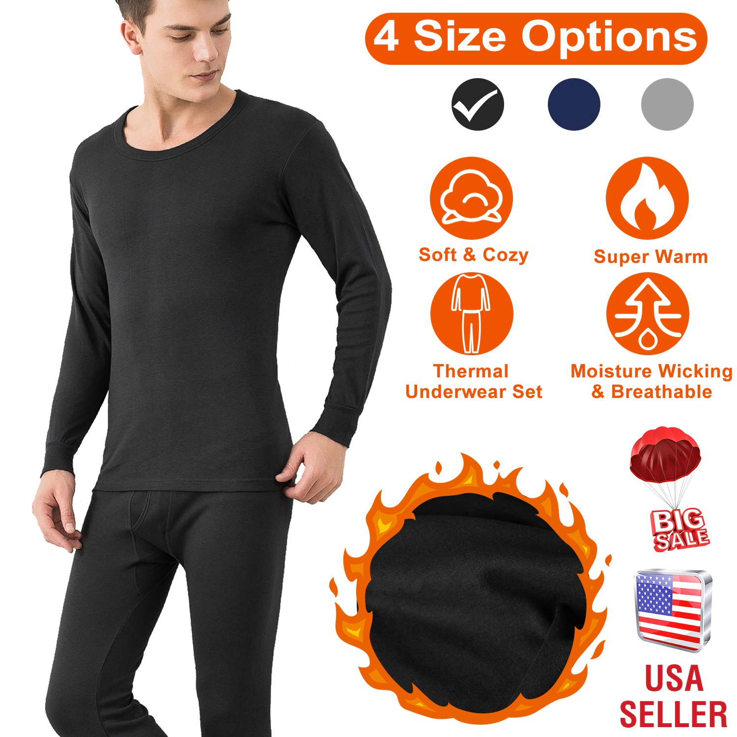 GBruno Cotton Thermal Underwear Set Long Johns