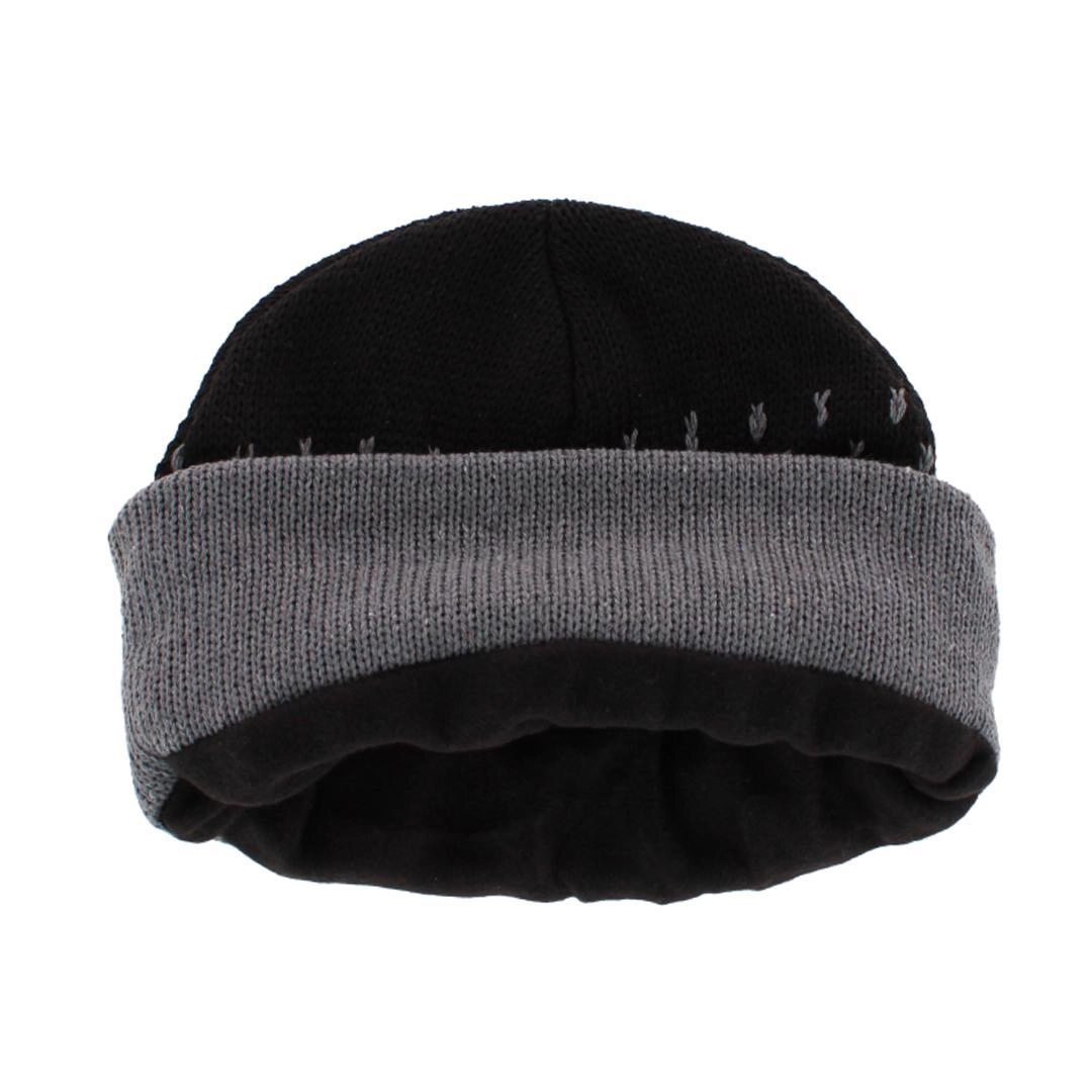 CTM® Men's Snowflake Pattern Winter Knit Beanie Hat