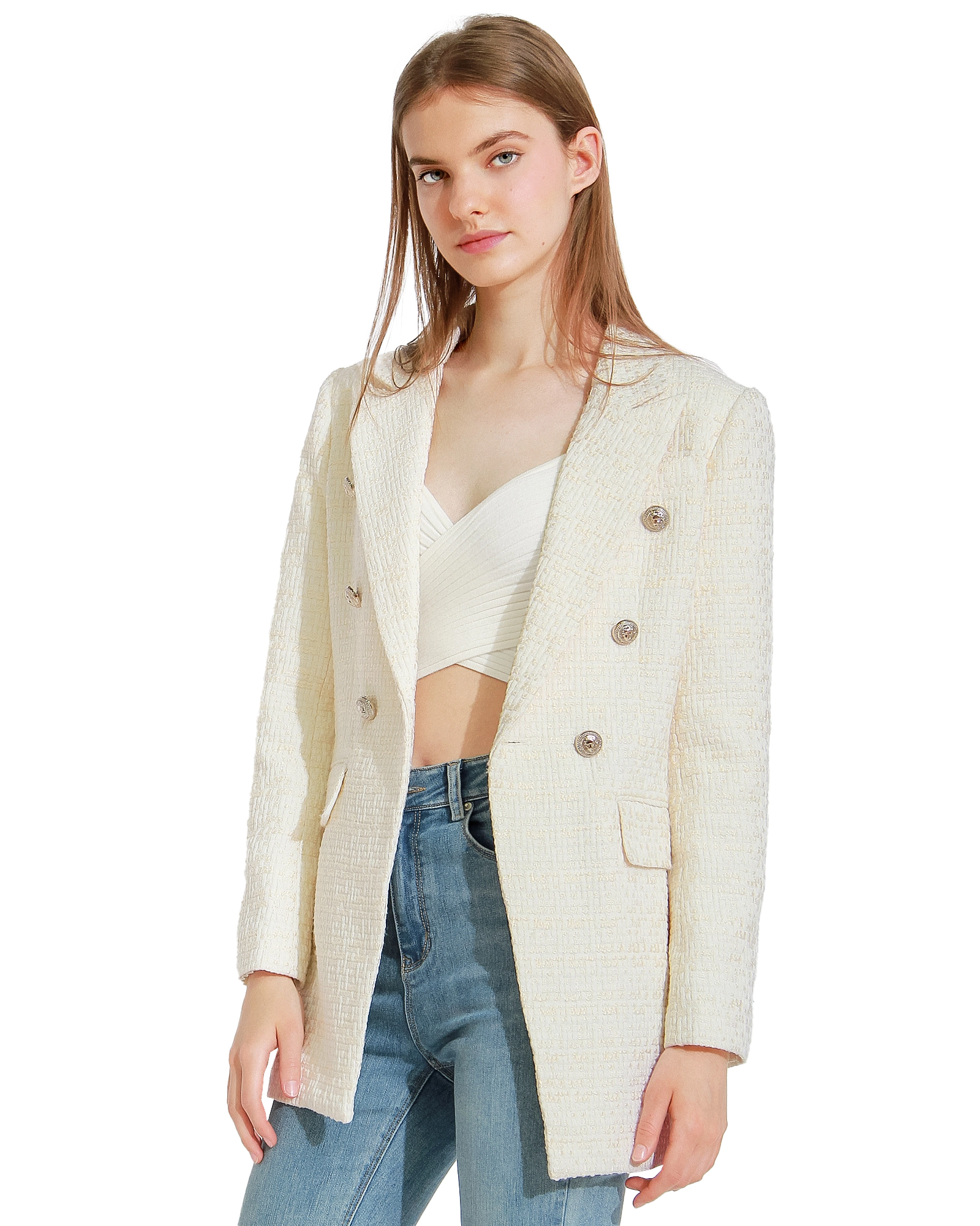Belle & Bloom Womens Princess Polina Tweed Blazer