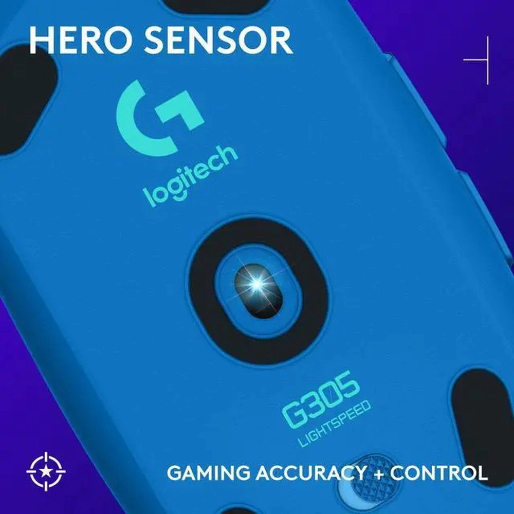 Logitech G305 LIGHTSPEED Wireless Gaming Optical Mouse, Hero 12K Sensor, 12,000 DPI, Lightweight, 6 Programmable
