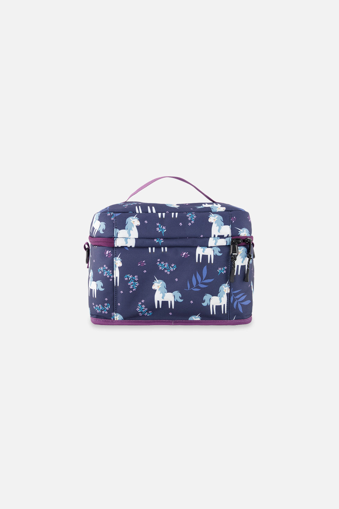 Deux par Girls Insulated Unicorn Print Lunch Box with Removable Shoulder Strap