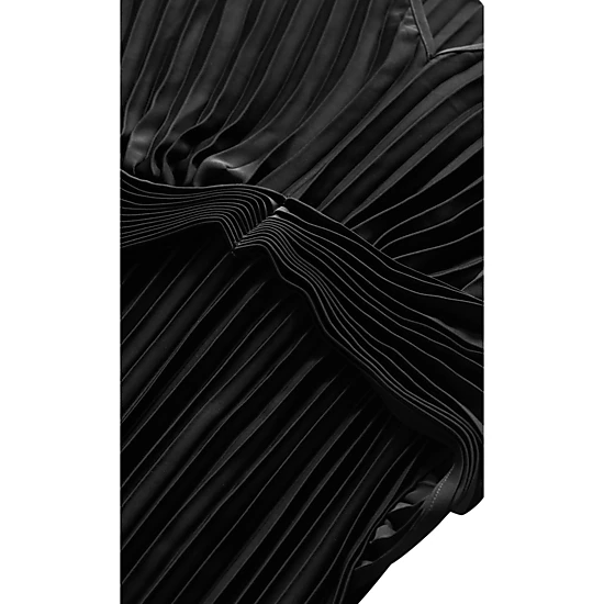 Avenue Women's Plus Size Eve Pleat Dress, Color: Black - JCPenney
