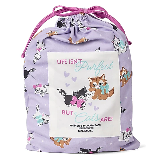 MeMoi Life Isn't Purfect Women's PJ Pant In Bag