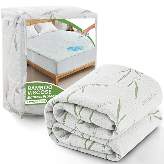 Lux Decor Collection Waterproof Rayon From Bamboo Mattress Protector