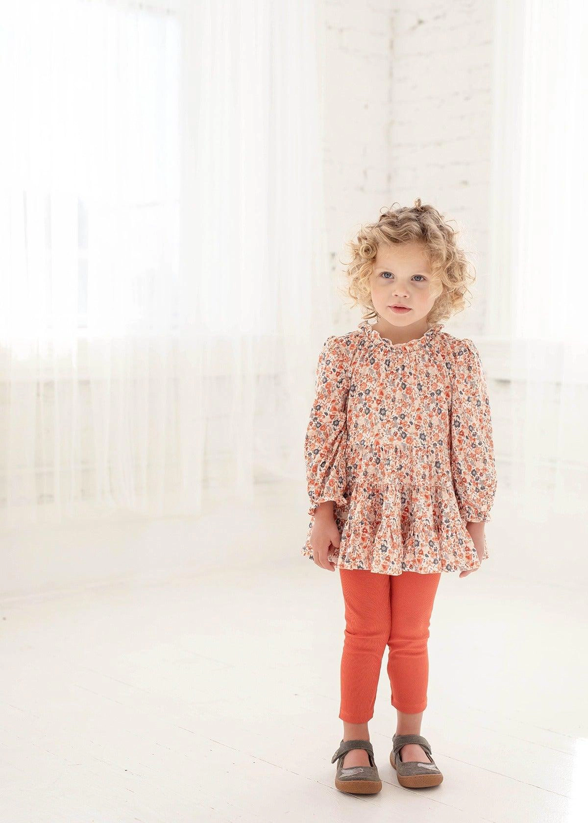 Mabel and Honey Pumpkin Pie Rayon & Knit 2-Piece Baby Toddler Set