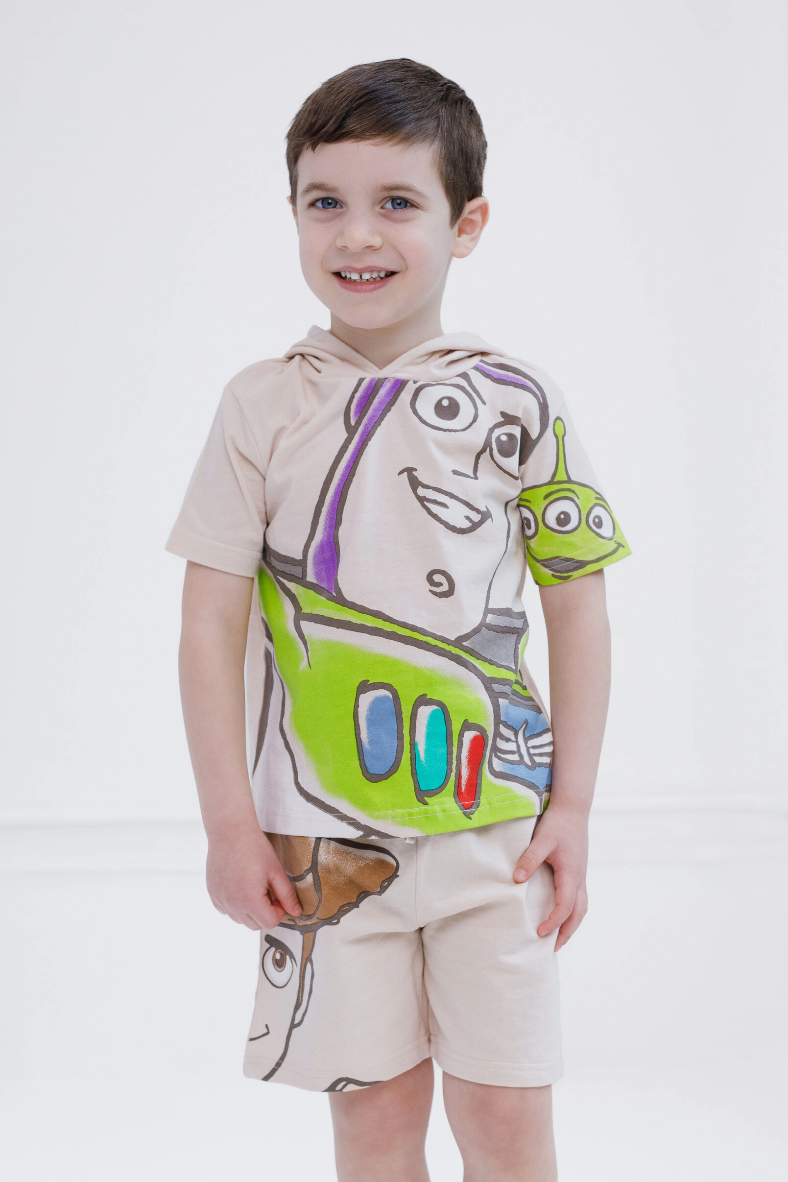 Disney Boys' 2-Piece Hooded T-Shirt and Shorts Set