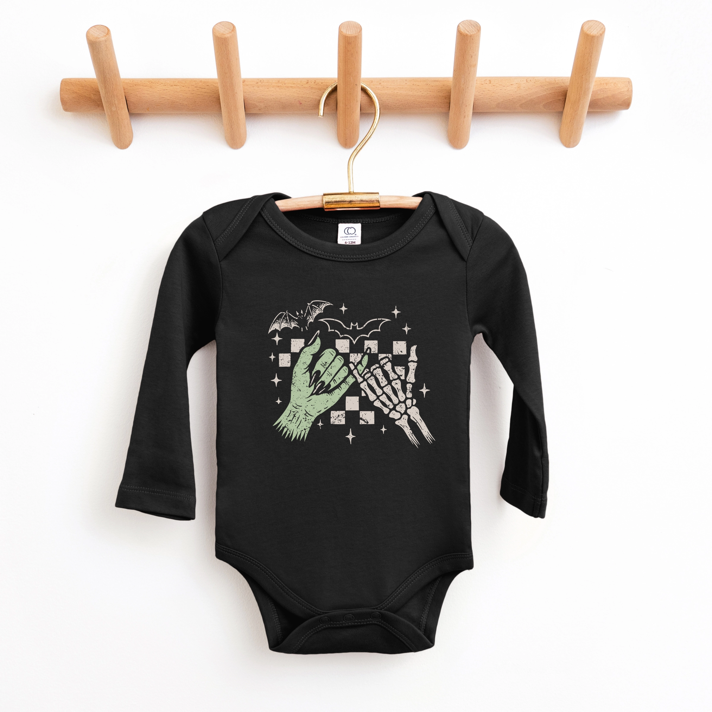 The Juniper Shop - Infant Long Sleeve Bodysuit Pinky Promise Skeleton