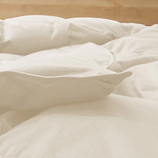 Unikome 300 TC Organic Cotton Goose Down Feather Fiber Comforter for Luxurious All Season Comfort