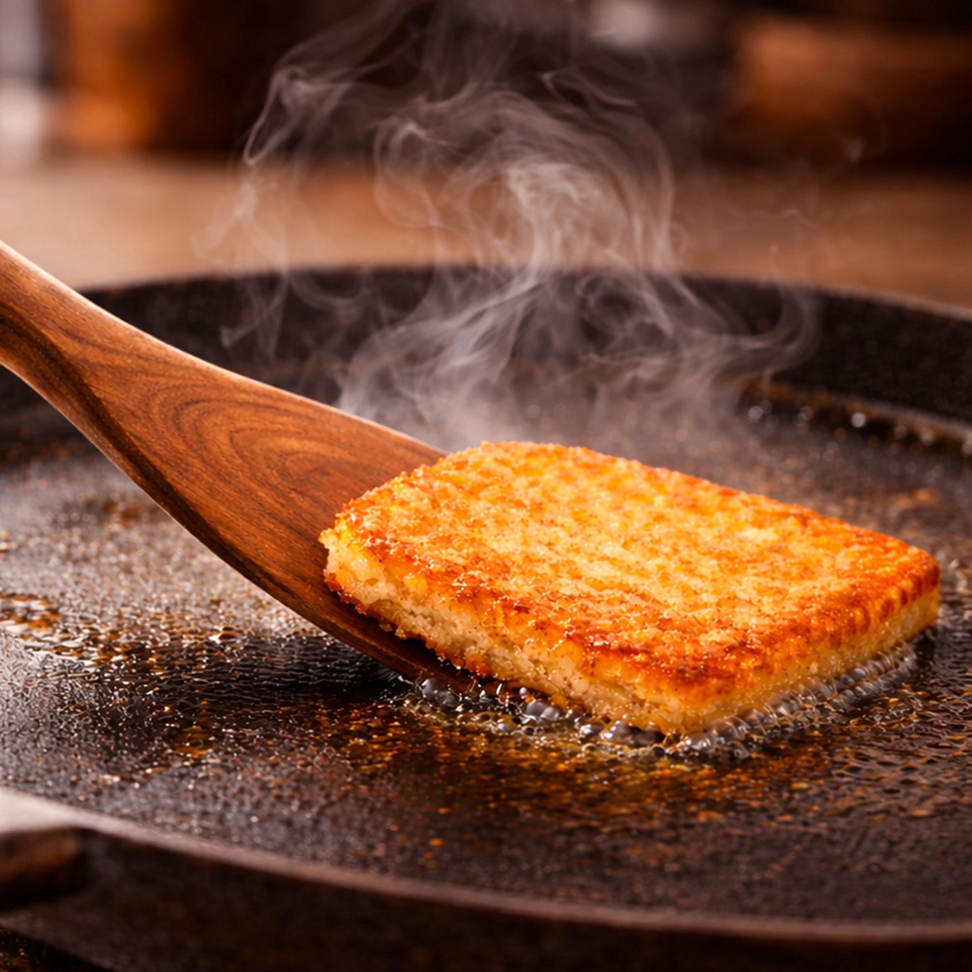 Cheer Collection Teak Wood Frying Spatula for Nonstick Pans with Wide Flat Turning Head