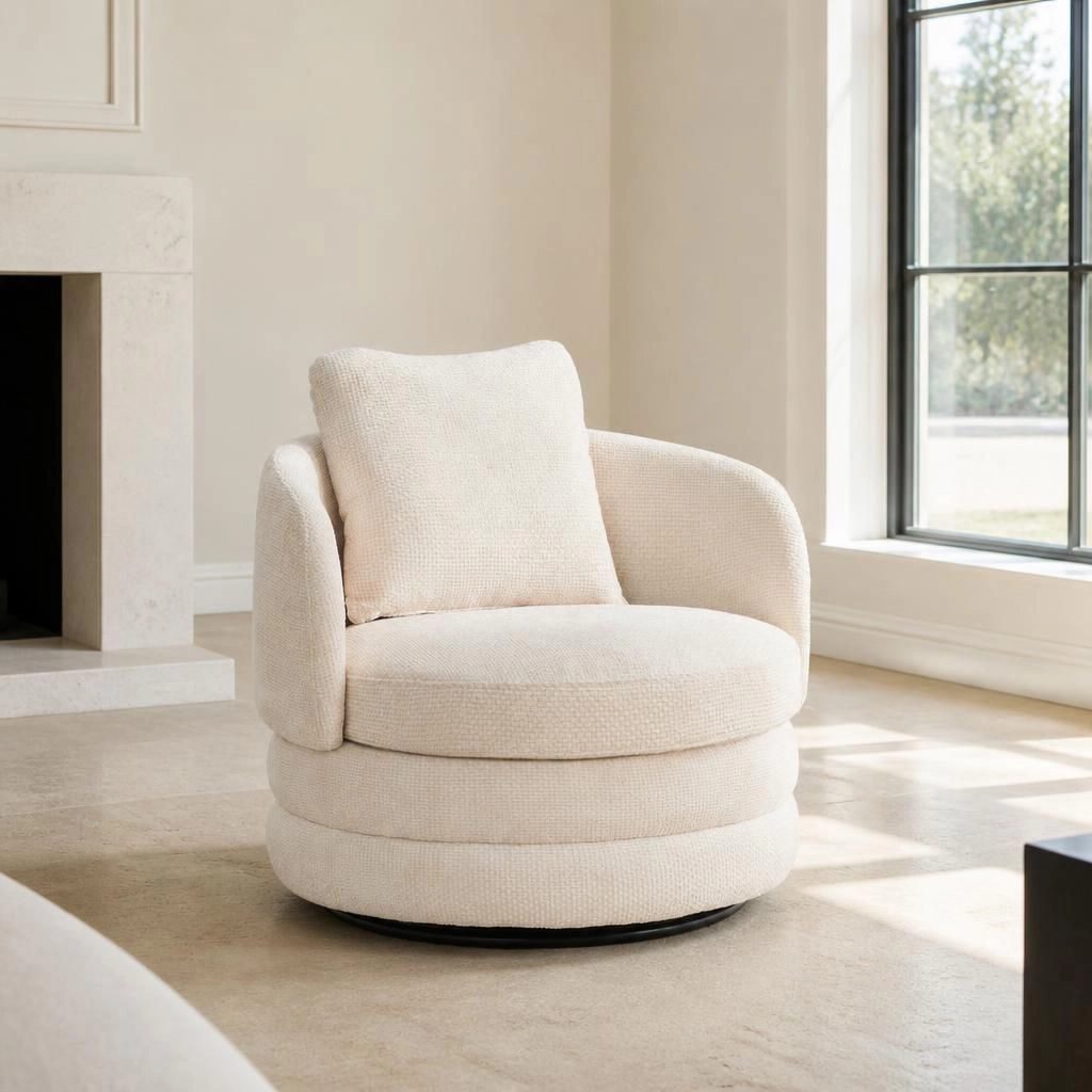 GOODSILO Low Profile Upholstered Armless Accent Chair