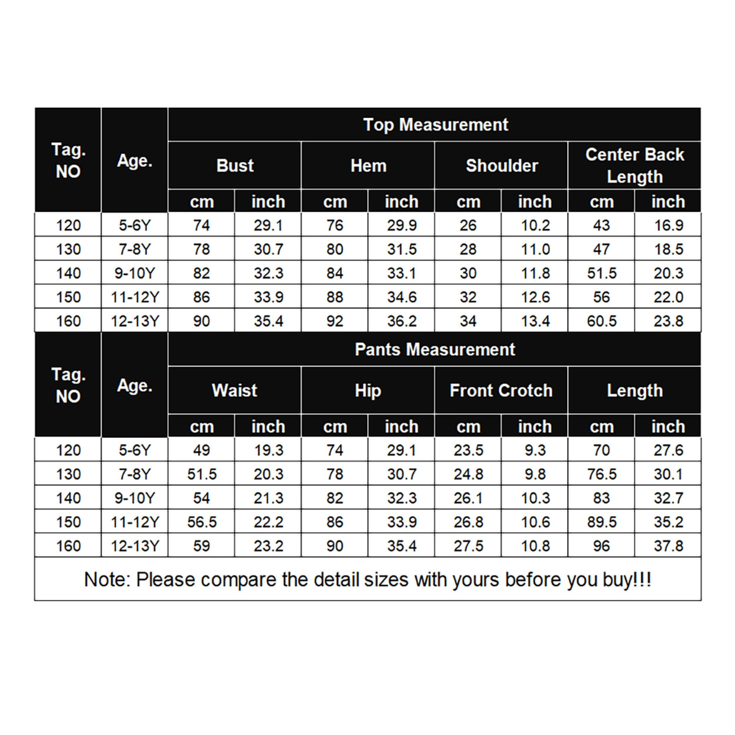 Arshiner Pajamas For Girls Short Sleeve Long Pants Cute Soft Sleepwear Lounge Sets