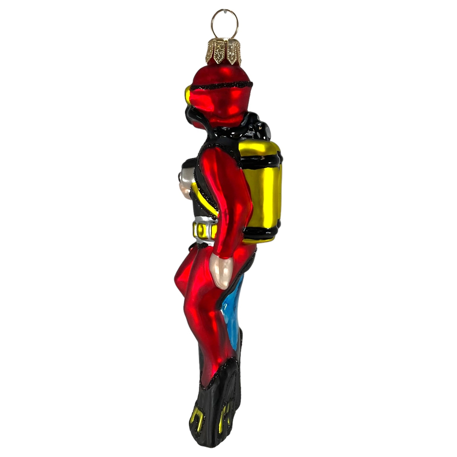 Pinnacle Peak Trading Company Scuba Diver Diving Polish Glass Christmas Ornament Made in Poland Decoration