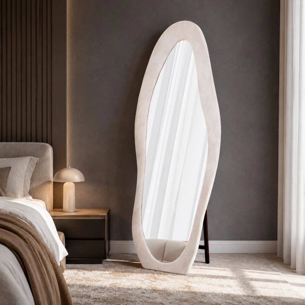 Toemoa Full Length Irregular Wavy Floor and Wall Mirror set of 1