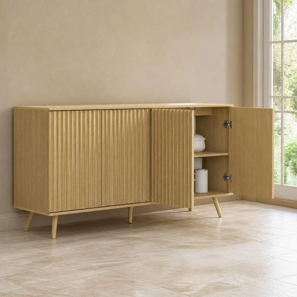 GOODSILO 59" Modern Storage Sideboard Buffet Cabinet