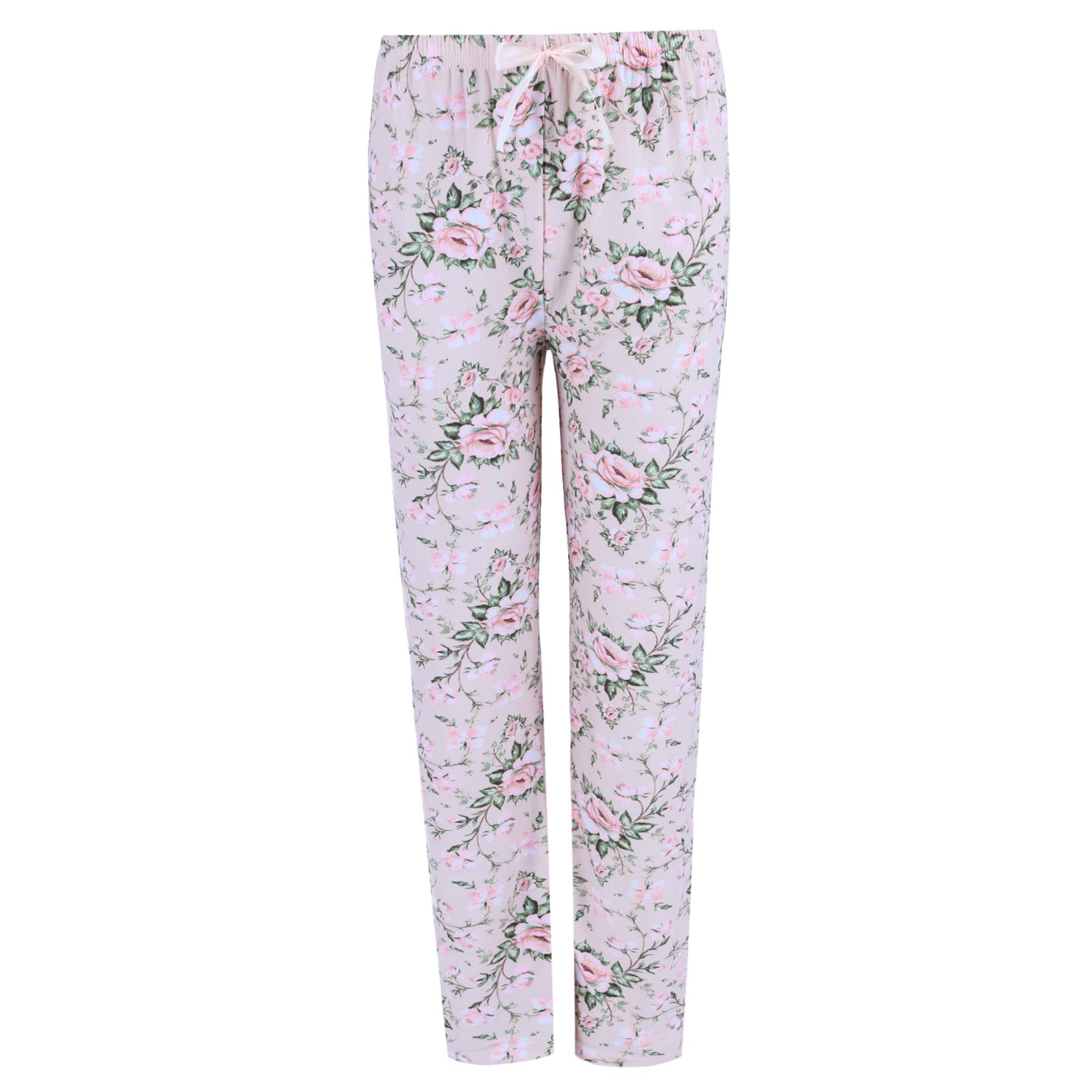 Gabriella Women's Long Sleeve & Pant Pink Floral Set