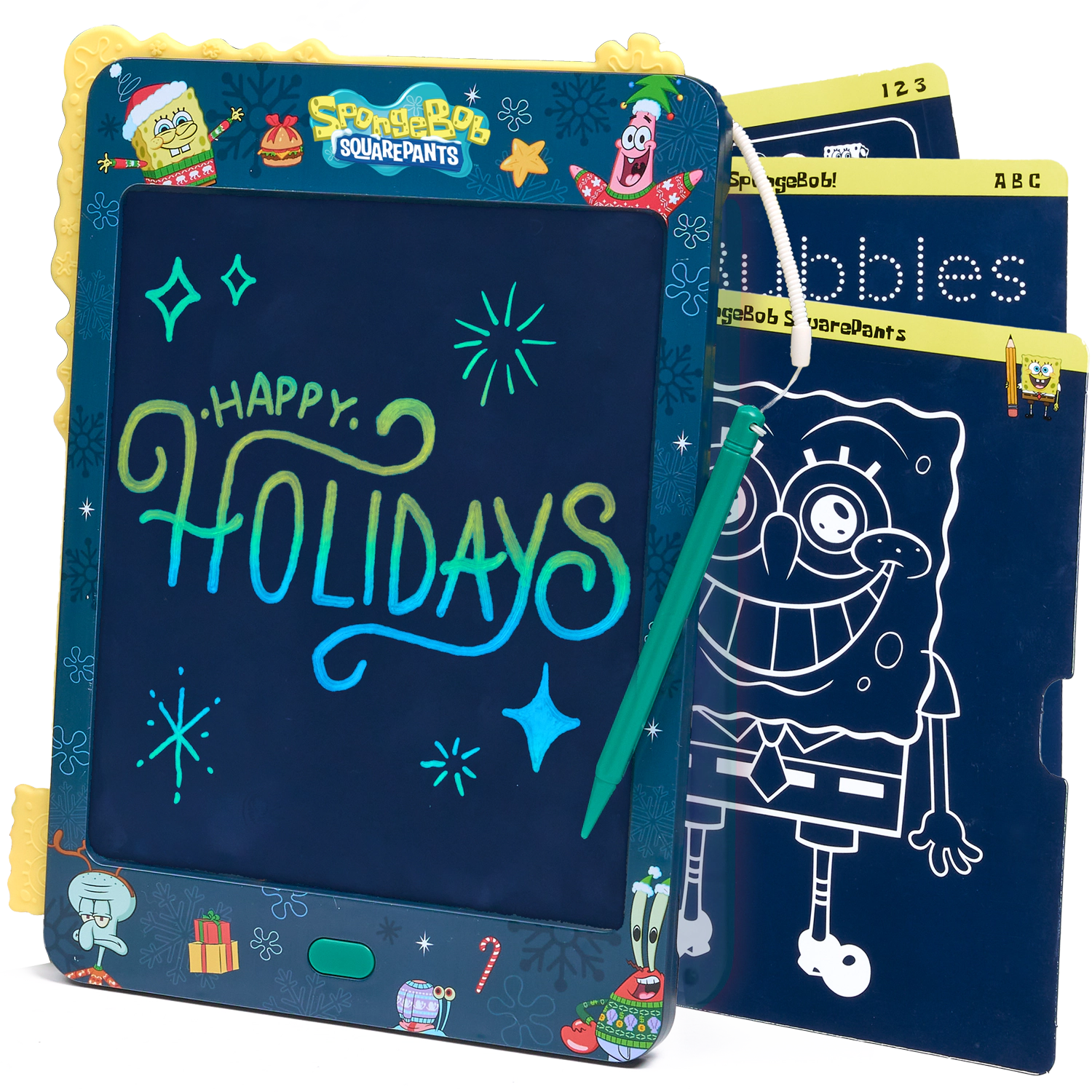SpongeBob SquarePants Kids LCD Doodle Drawing Tablet - Christmas Krabby Edition