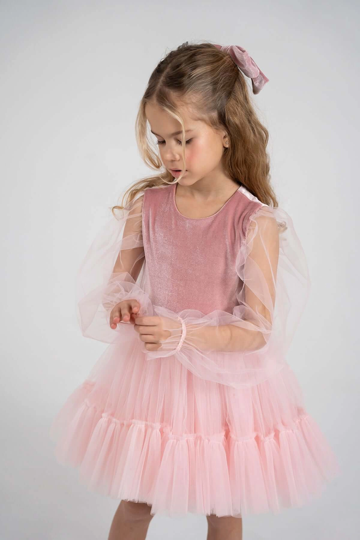 Mini Celebrities Girls Velvet Balloon Tutu Dress