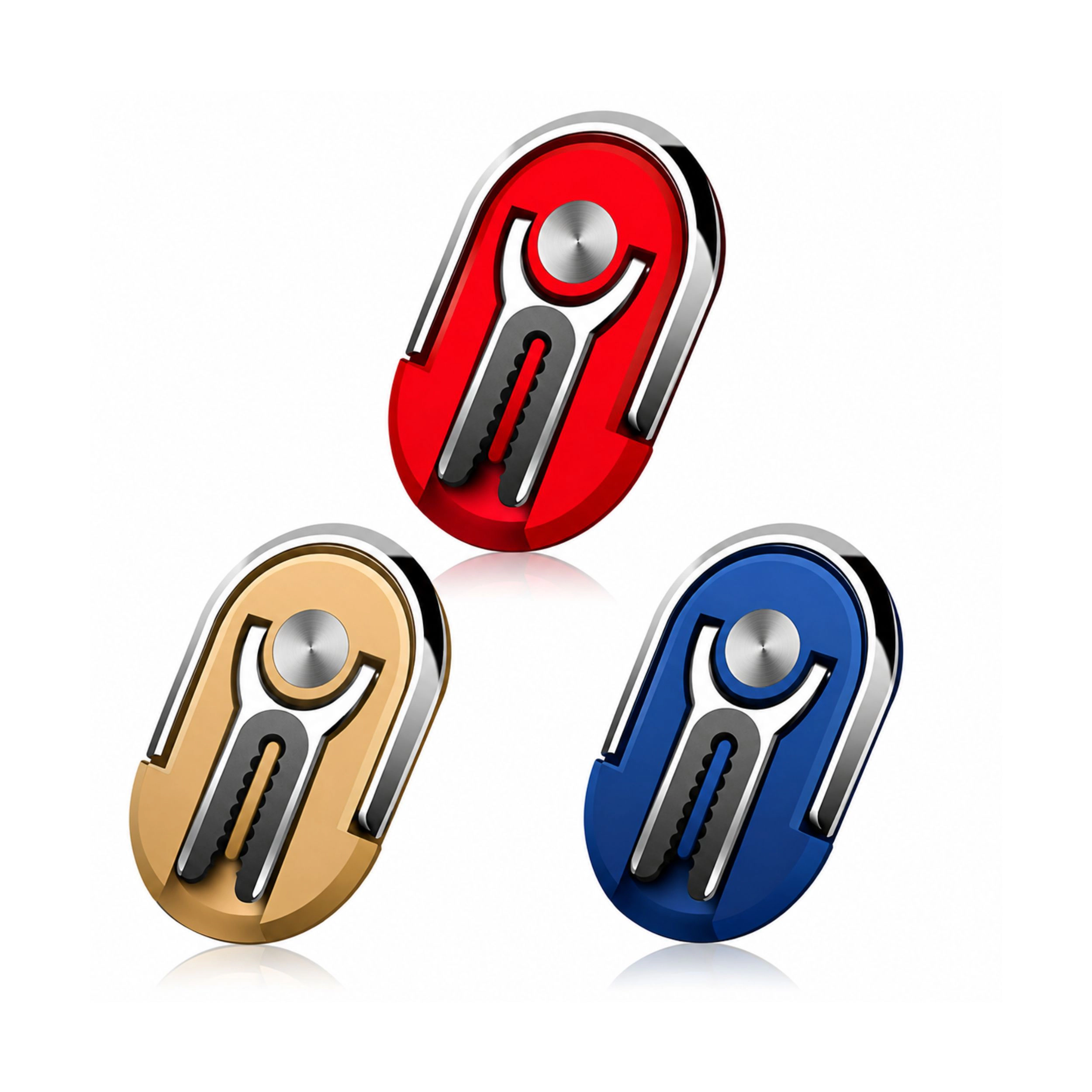 Home Collection 360° Rotating Phone Ring Holder with Universal Car Vent Clip Mount