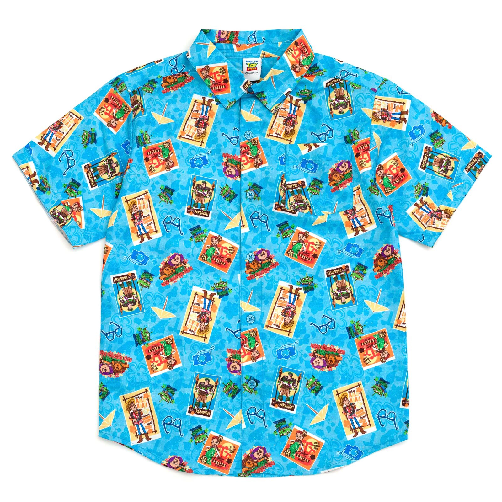 Disney Boys' Short Sleeve Button-Down Shirt