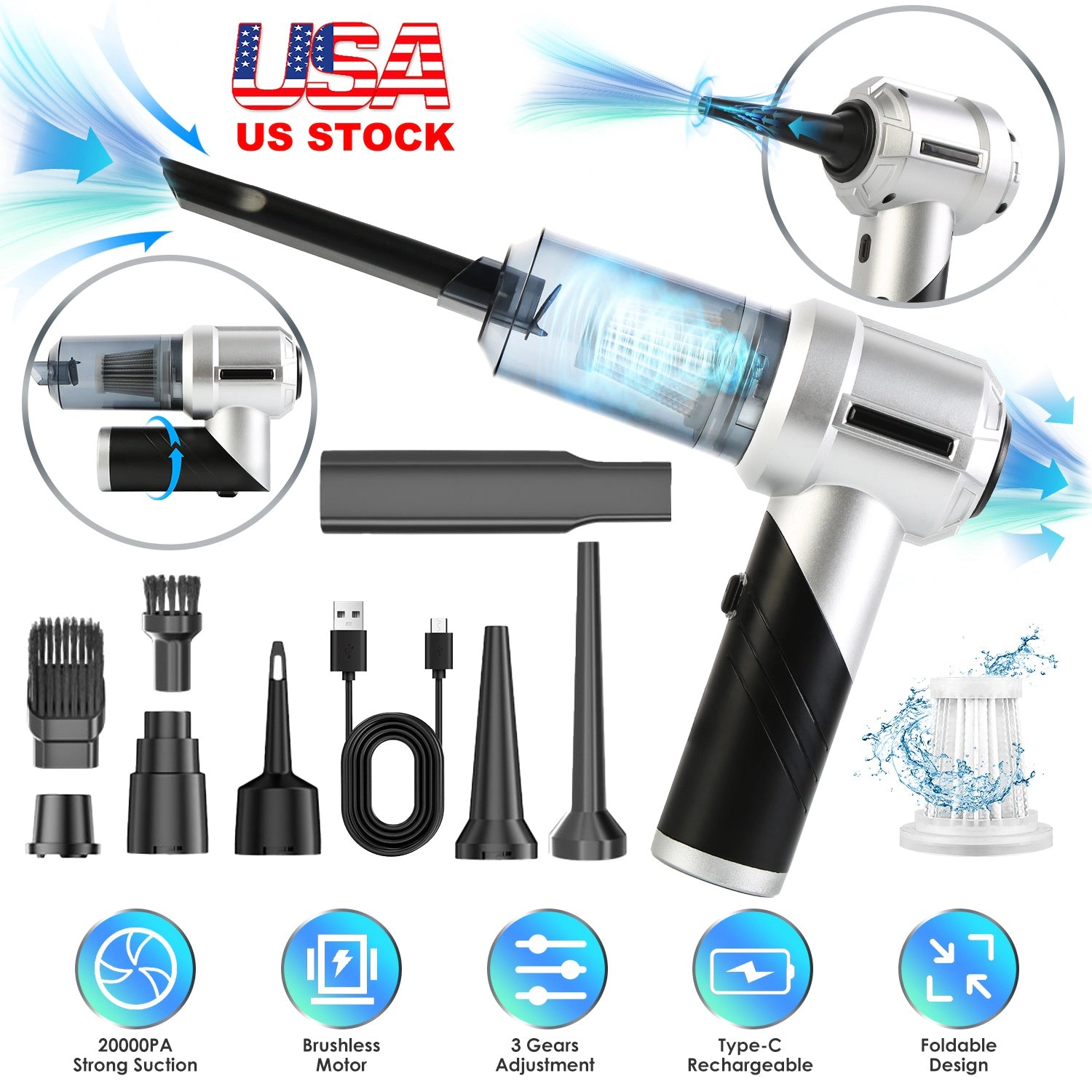 GBruno Cordless Handheld Car Vacuum Cleaner