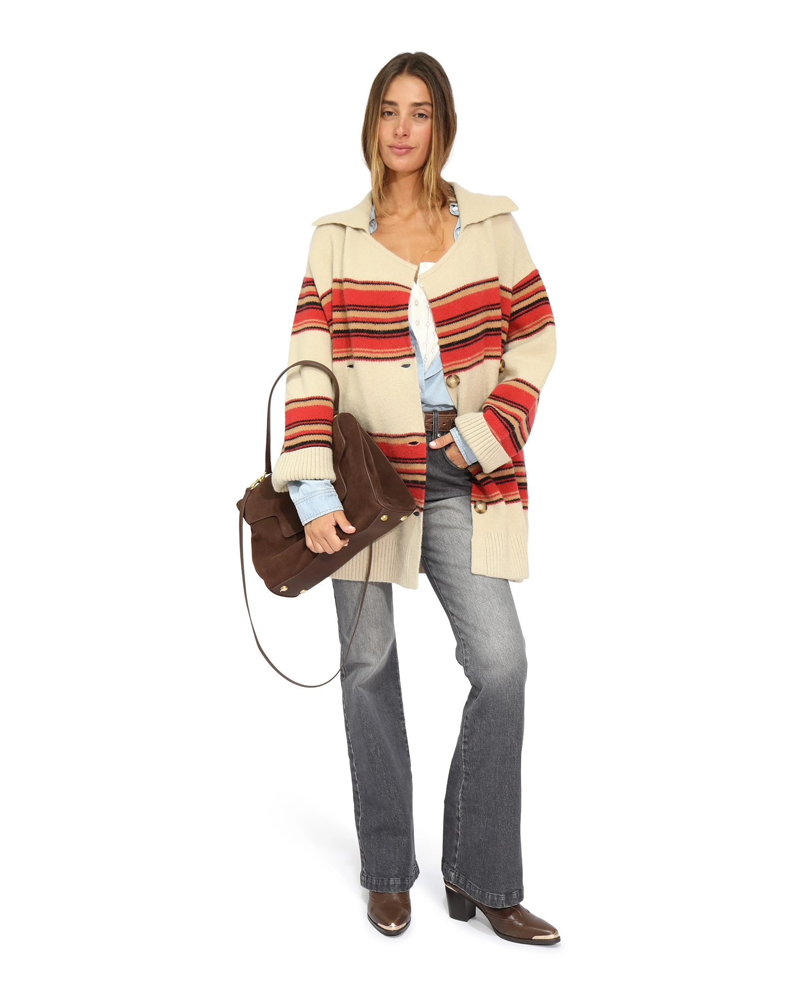 Belle & Bloom So Many Likes Oversized Knitted Cardi Coat