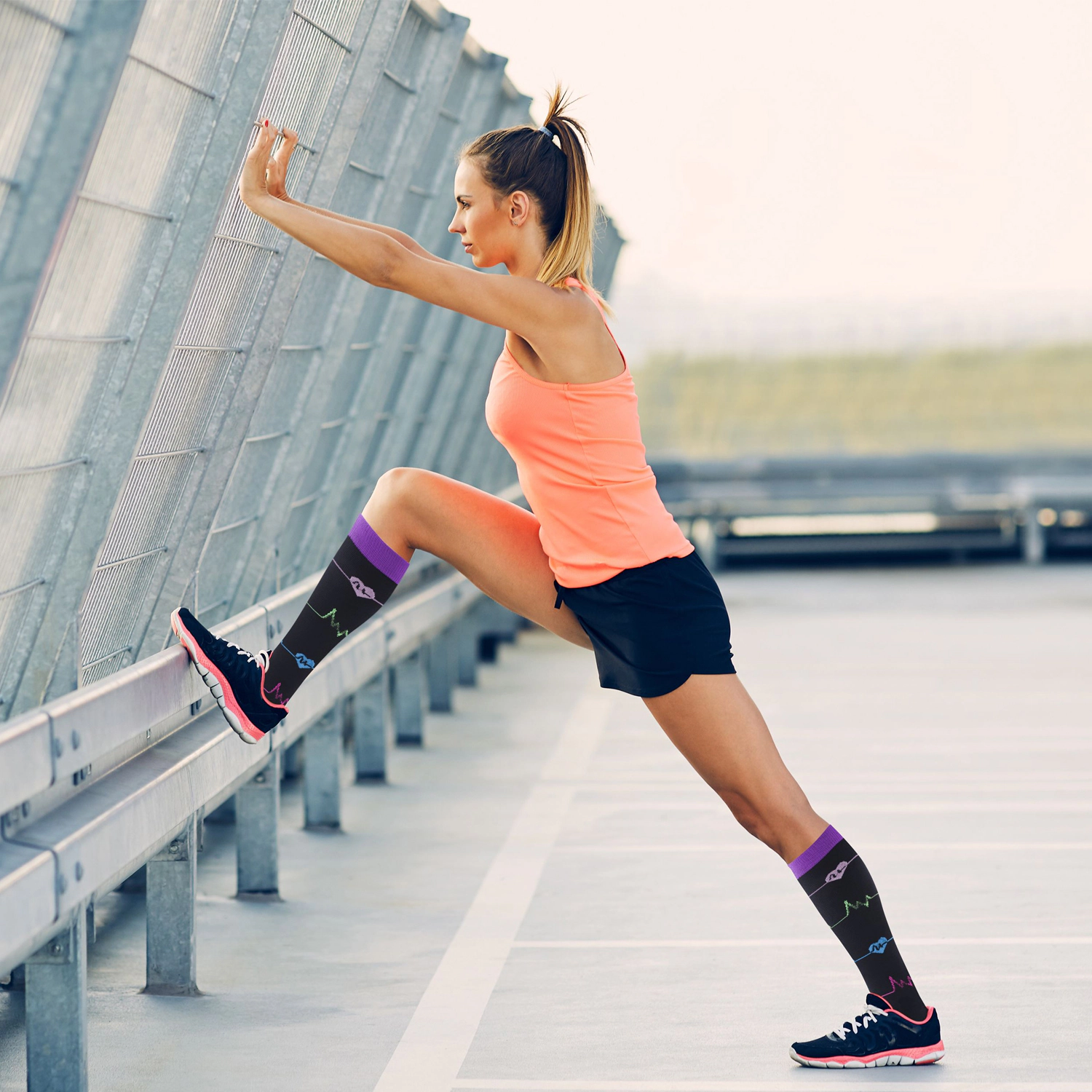 Extreme Fit Compression Socks For Women - Pro Support Nurses Travel Pregnancy Foot Aches Running 3 Pair