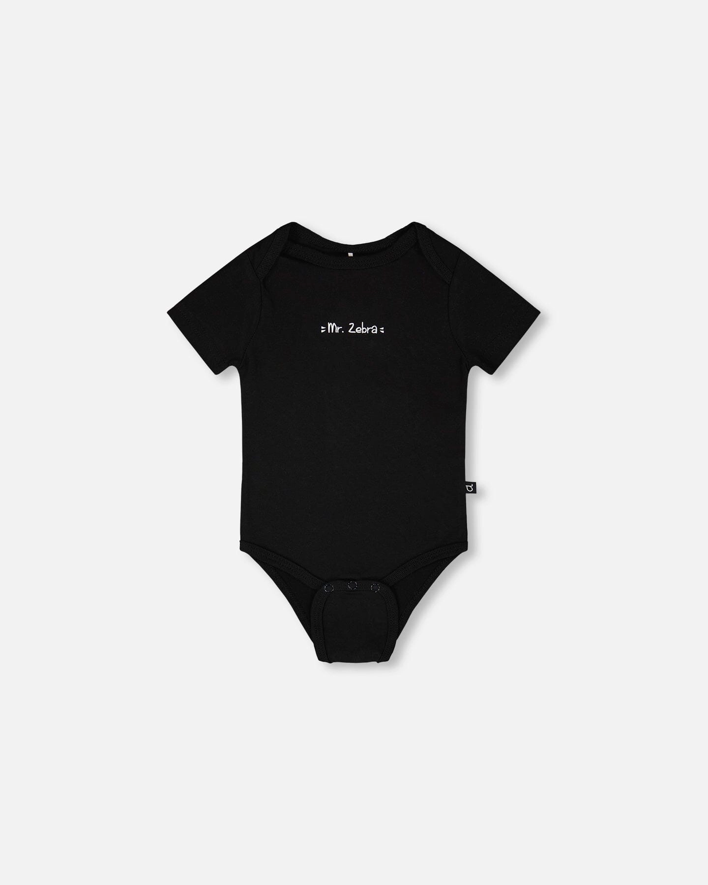Deux par Boys Evolutive Organic Cotton Jersey Mister Zebra Onesie