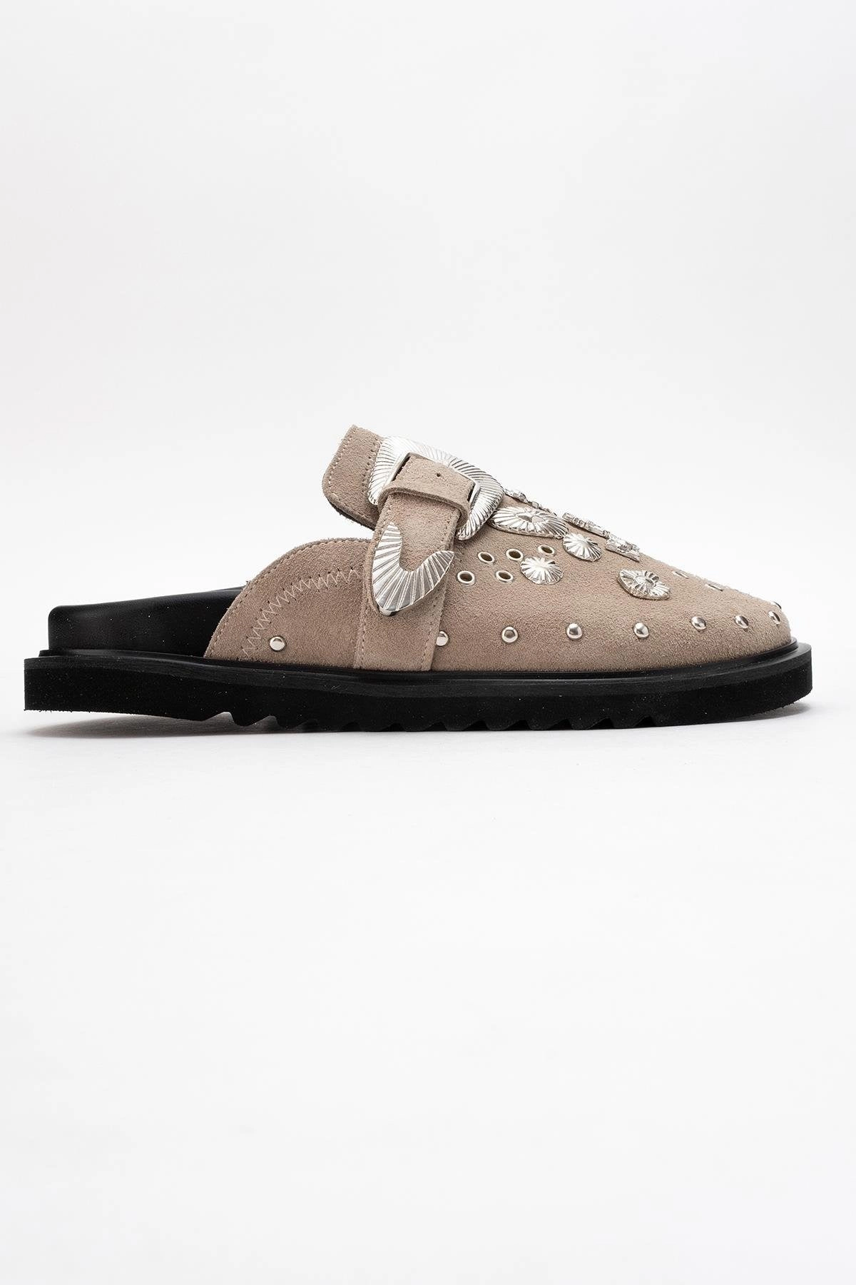 Forever & Always Womens Maril Leather Buckle Sandals