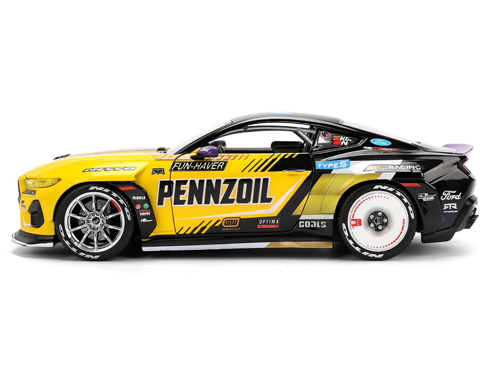 Jada Ford Mustang RTR #88 Chelsea Denofa "Pennzoil" "Formula Drift PRO Championship" (2025) with Lights "RTR
