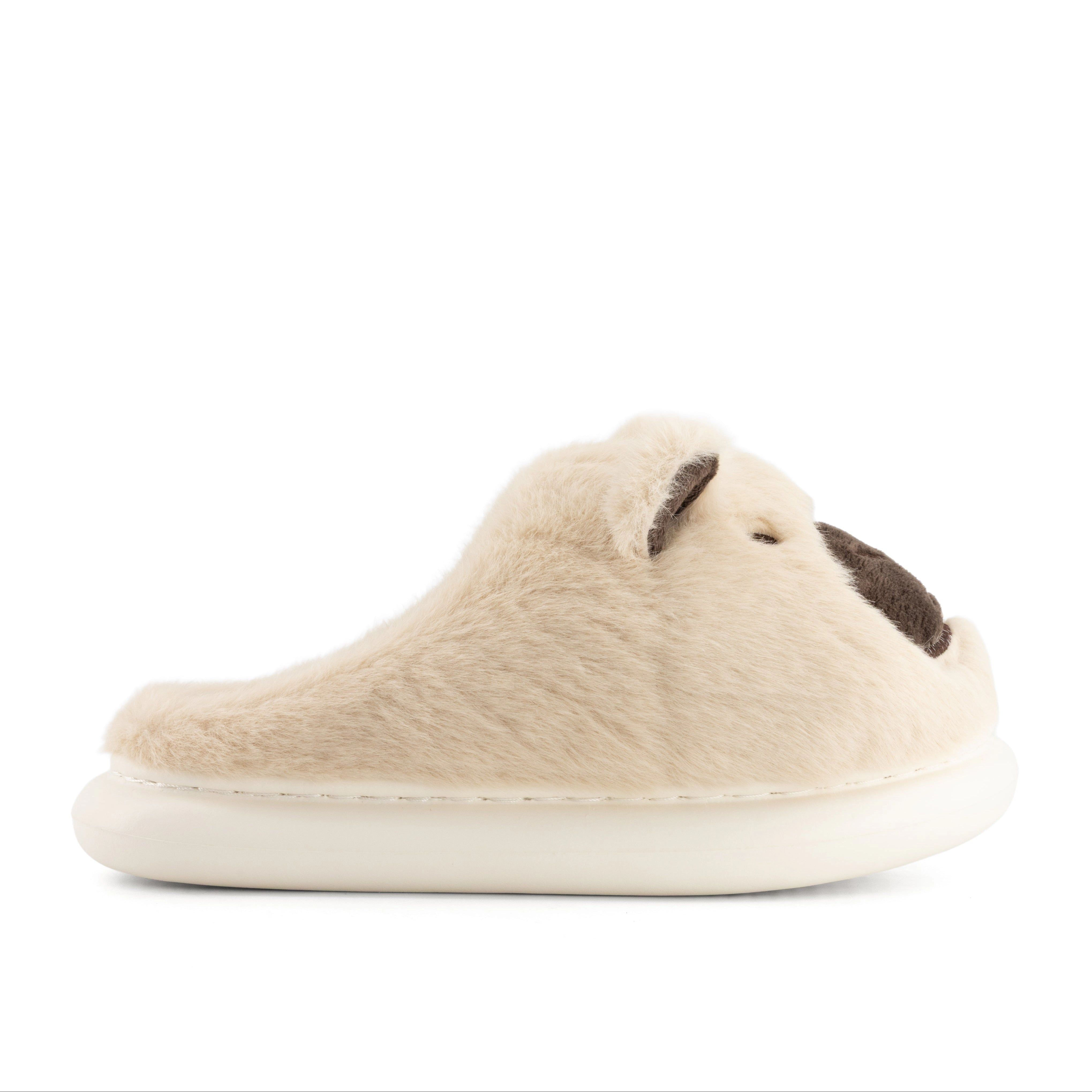 Andrea Womens Cozy Capibara Slippers With Plush Faux Fur