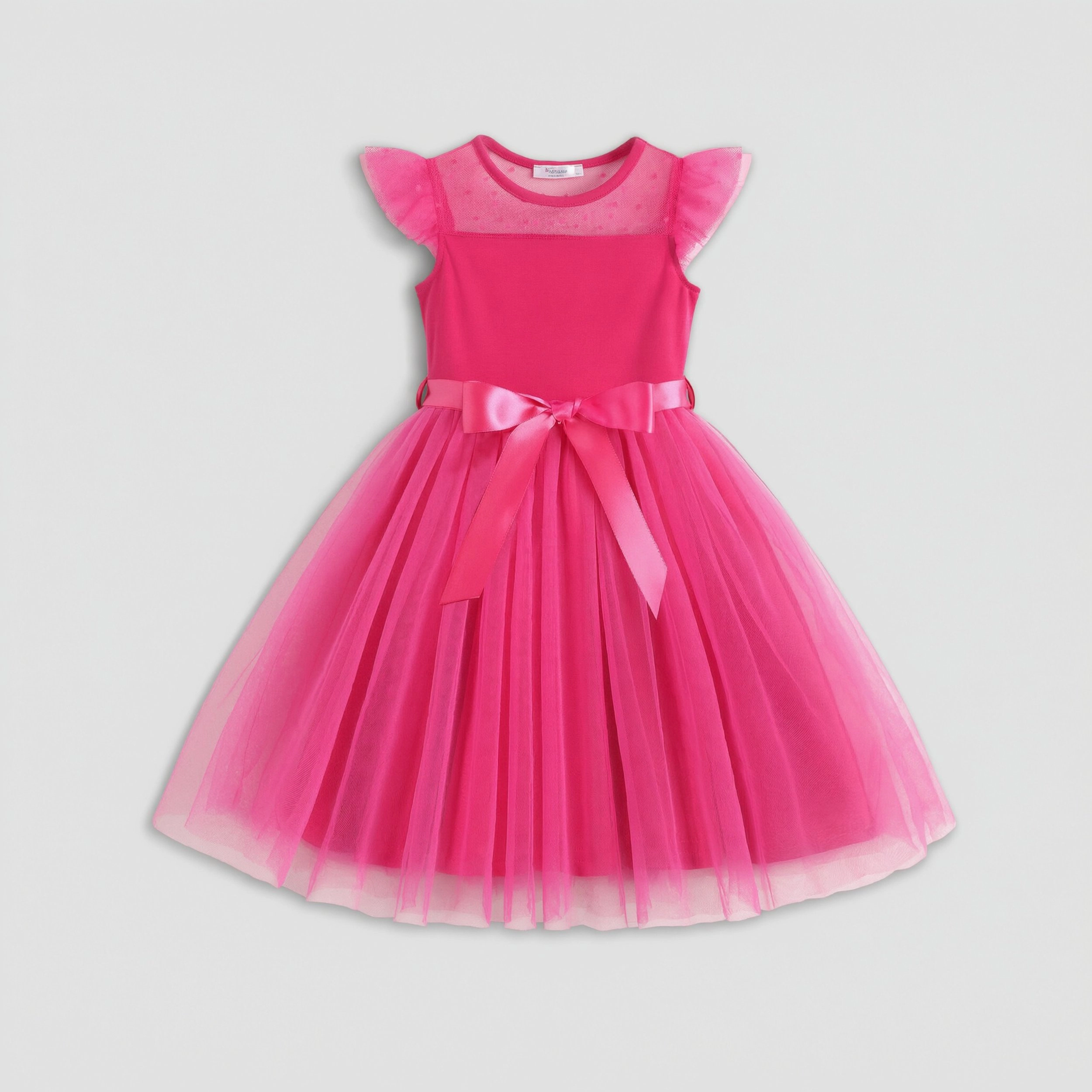 Arshiner Girl'ss Tutu Dress Summer Contrast Mesh Dresses Funeral Tulle Sundress For Kids