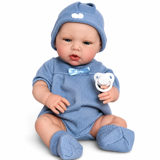 Ann Lauren Dolls® Lil’ Snugglers® Baby Boy Doll- Anatomically Correct Boy All Vinyl Perfect for Baths