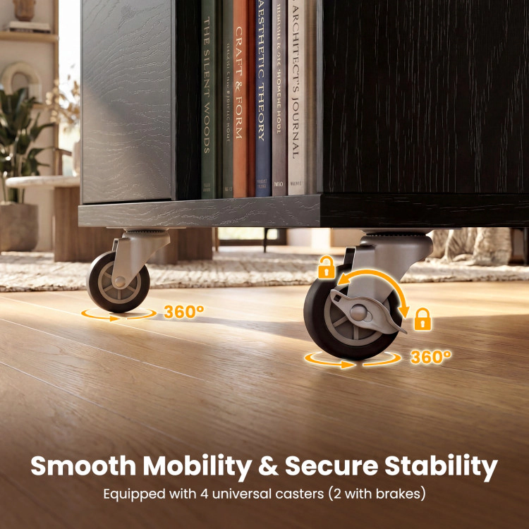 Hivvago 3-Drawer Mobile Lateral File Cabinet Printer Stand