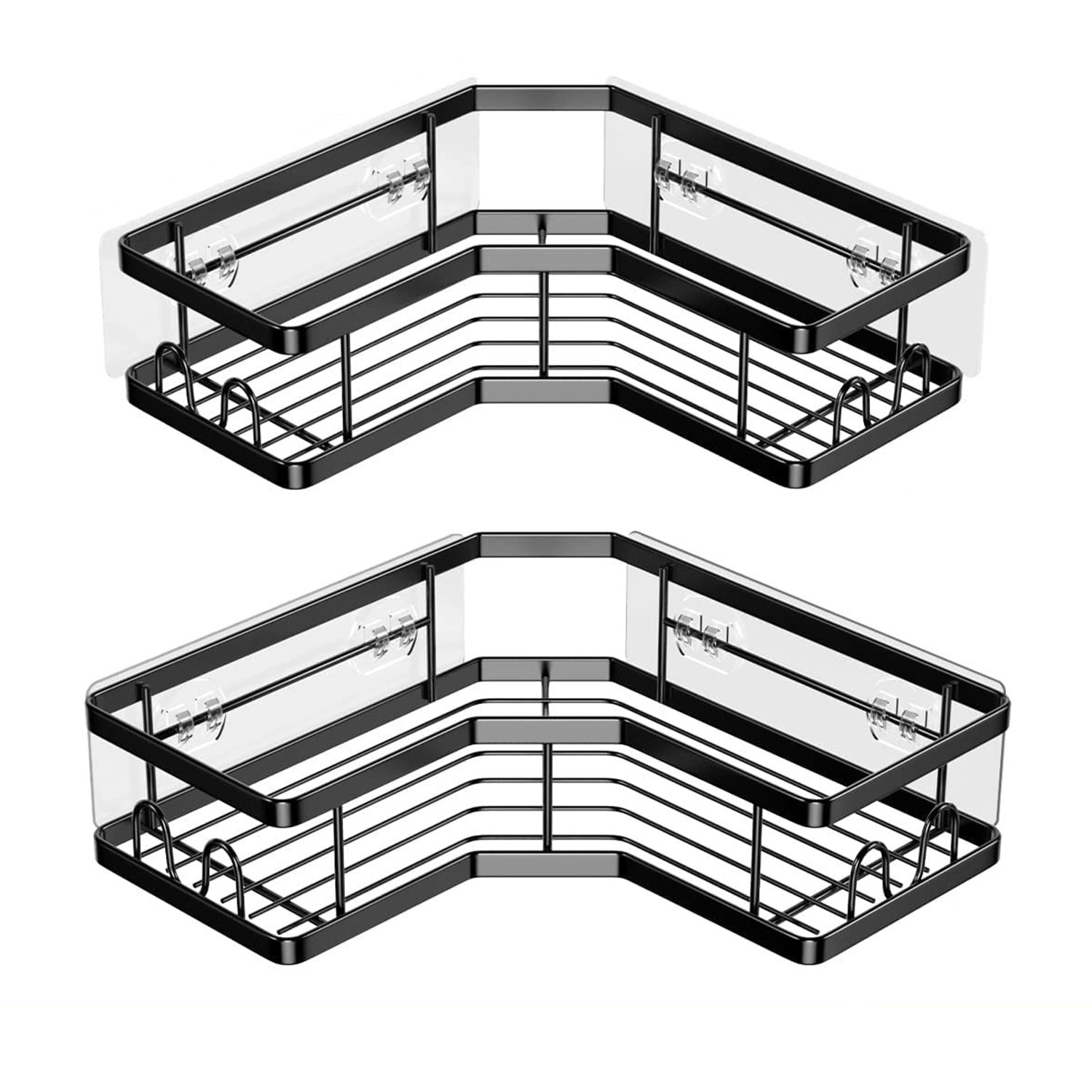 GBruno 2-Pc Corner Shower Caddy With Soap Holders