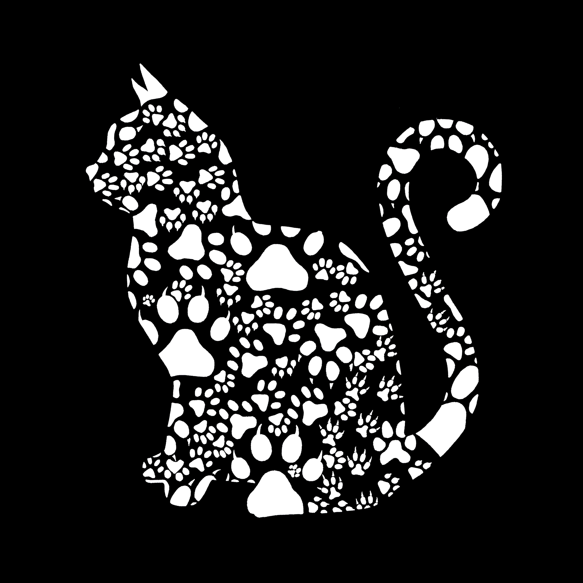 LA Pop Art Men's Cotton/Poly Blend T-Shirt - Cat Claws