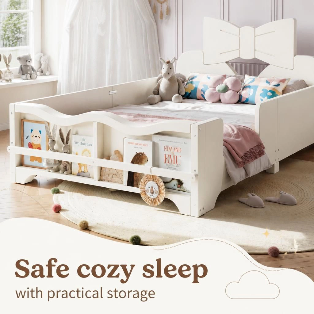 GOODSILO Twin Wooden Bed Frame