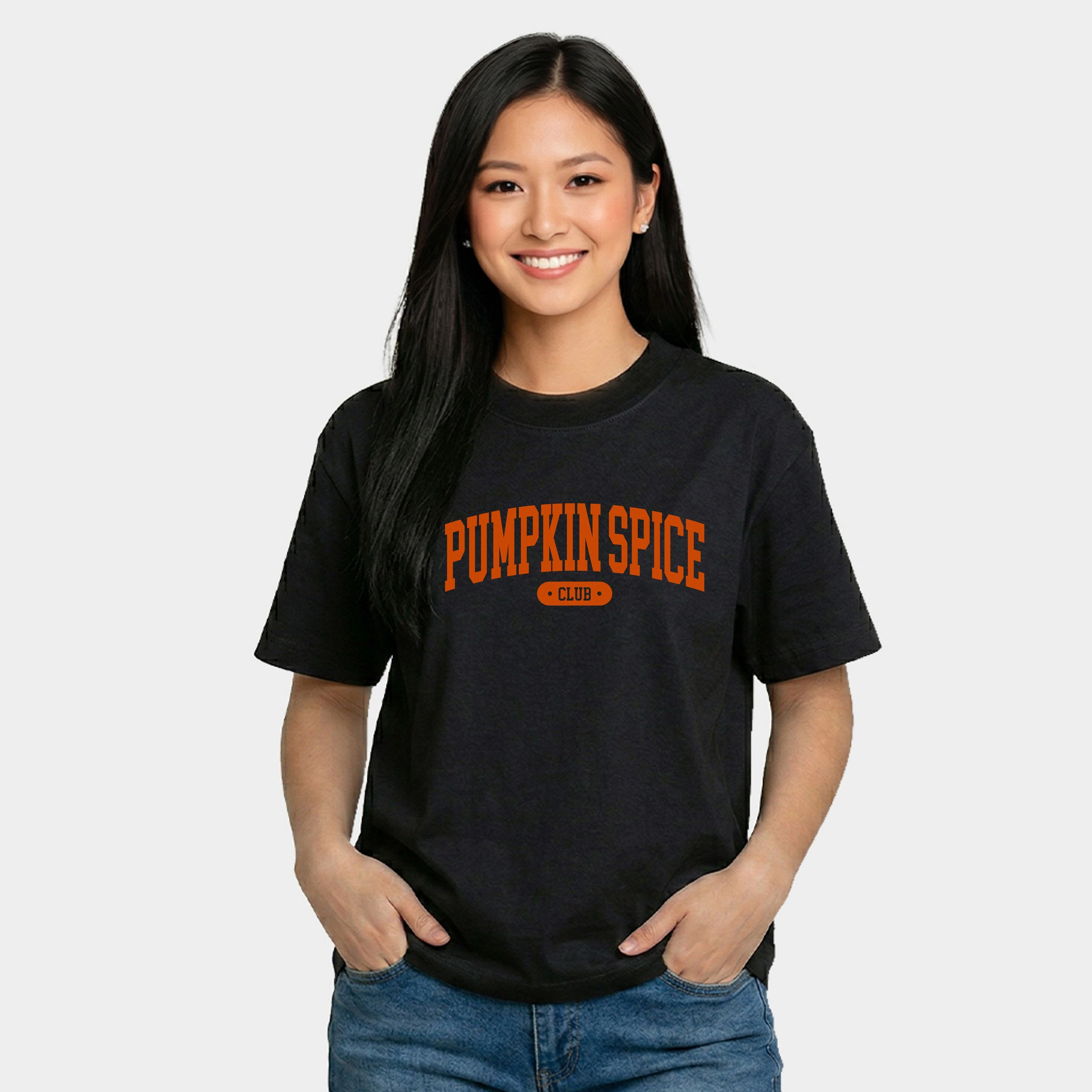 Simply Sage Market - Women's Relaxed Boxy Tee Pumpkin Spice Club Arched