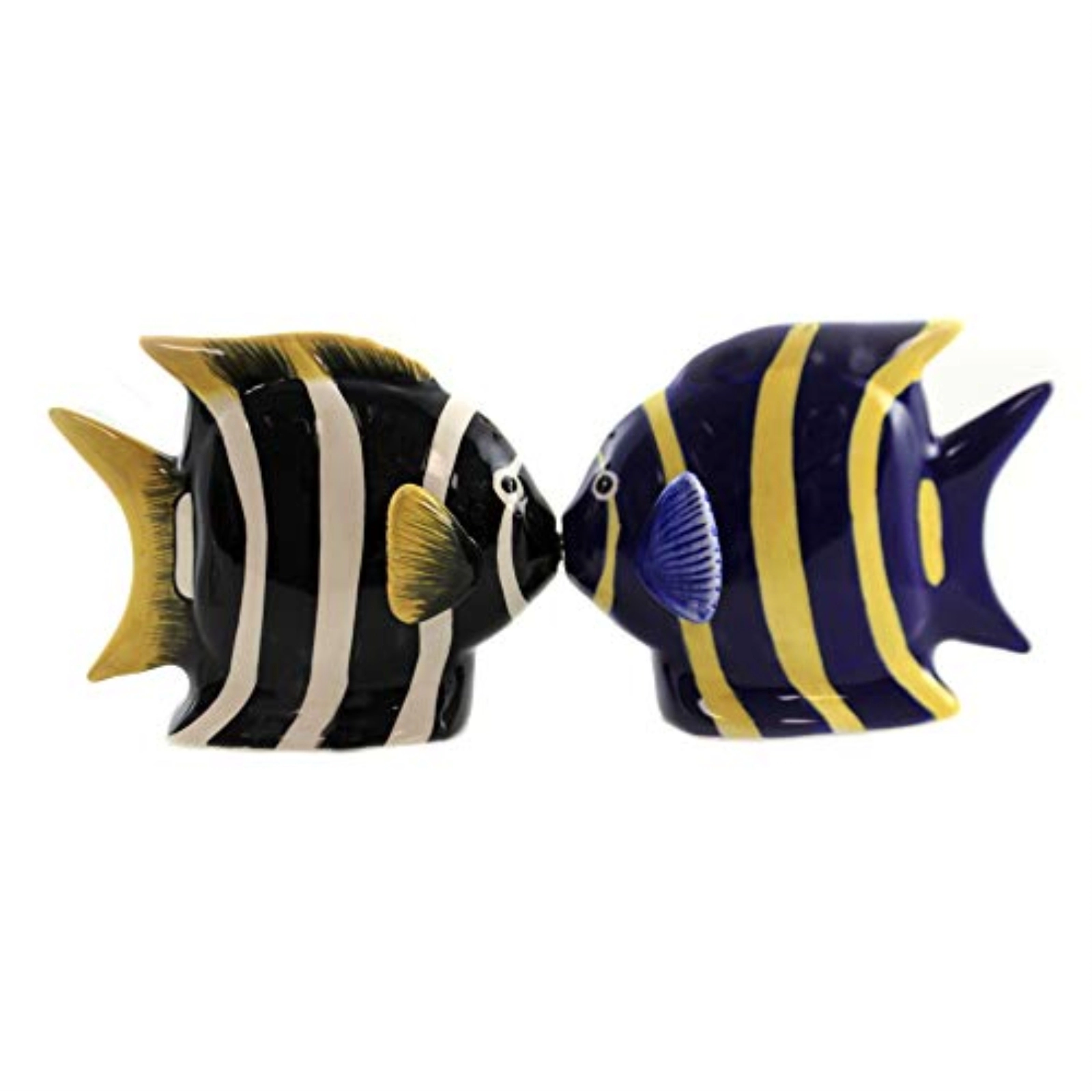 Pacific Giftware Angel Fish Magnetic Ceremic Salt and Pepper Shakers