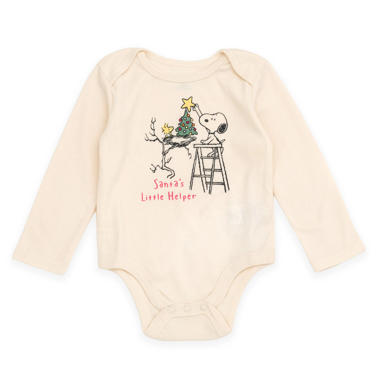 Peanuts Baby Boys' Christmas Bodysuit Pants and Hat Set